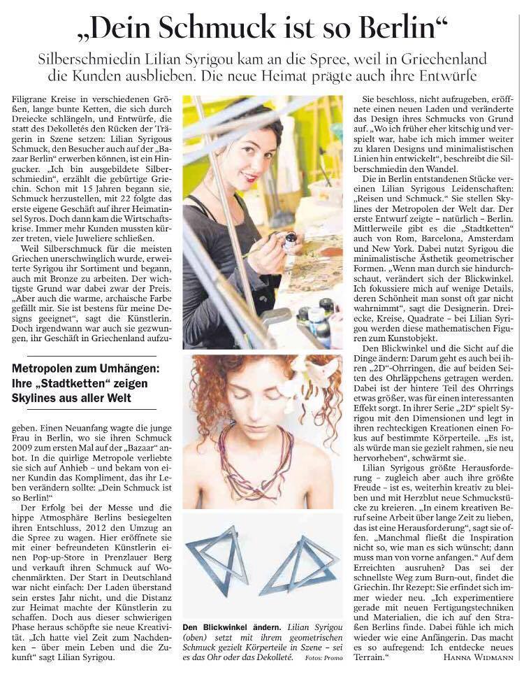 Thank you Tagesspiegel for the Interview!