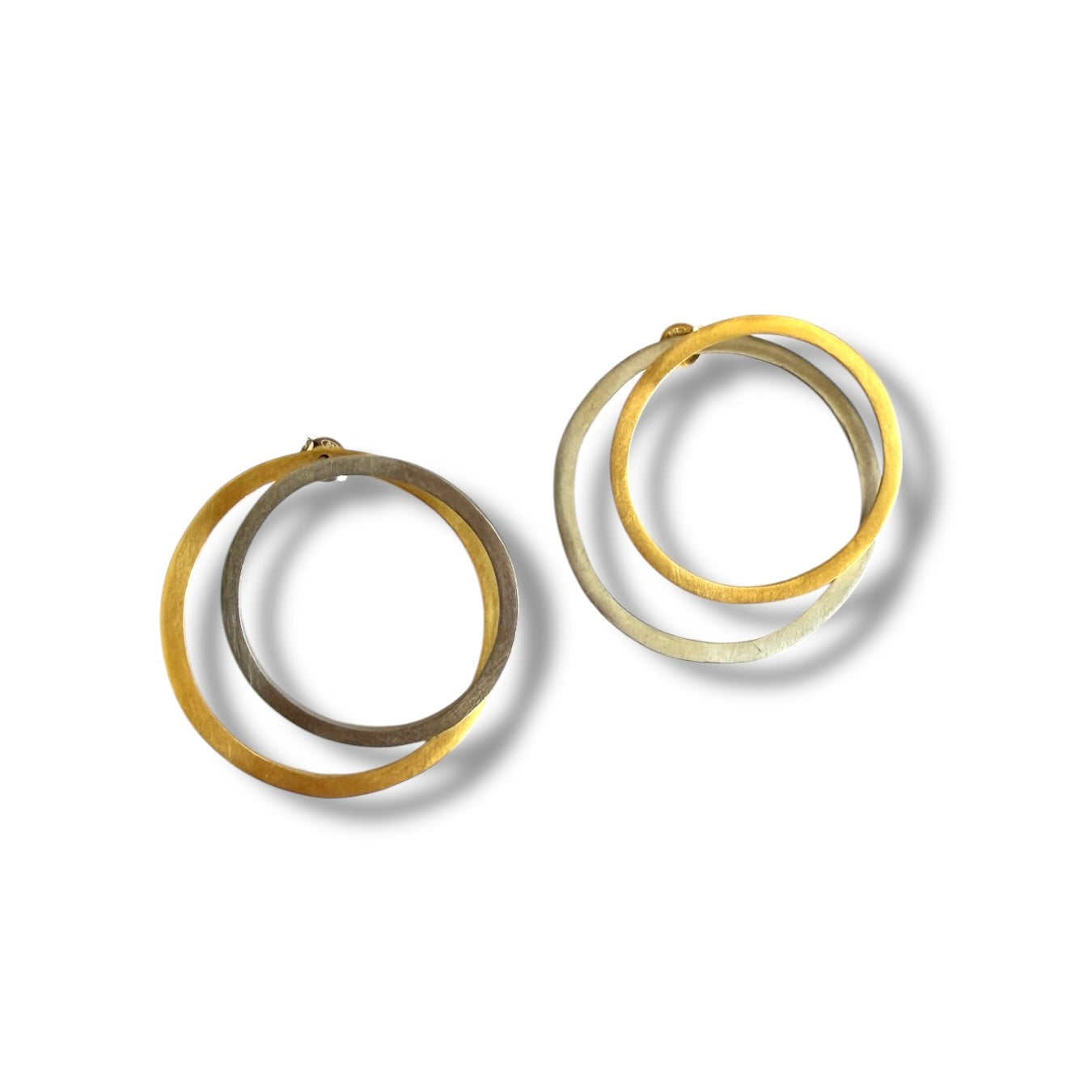 Circle ear jacket earrings