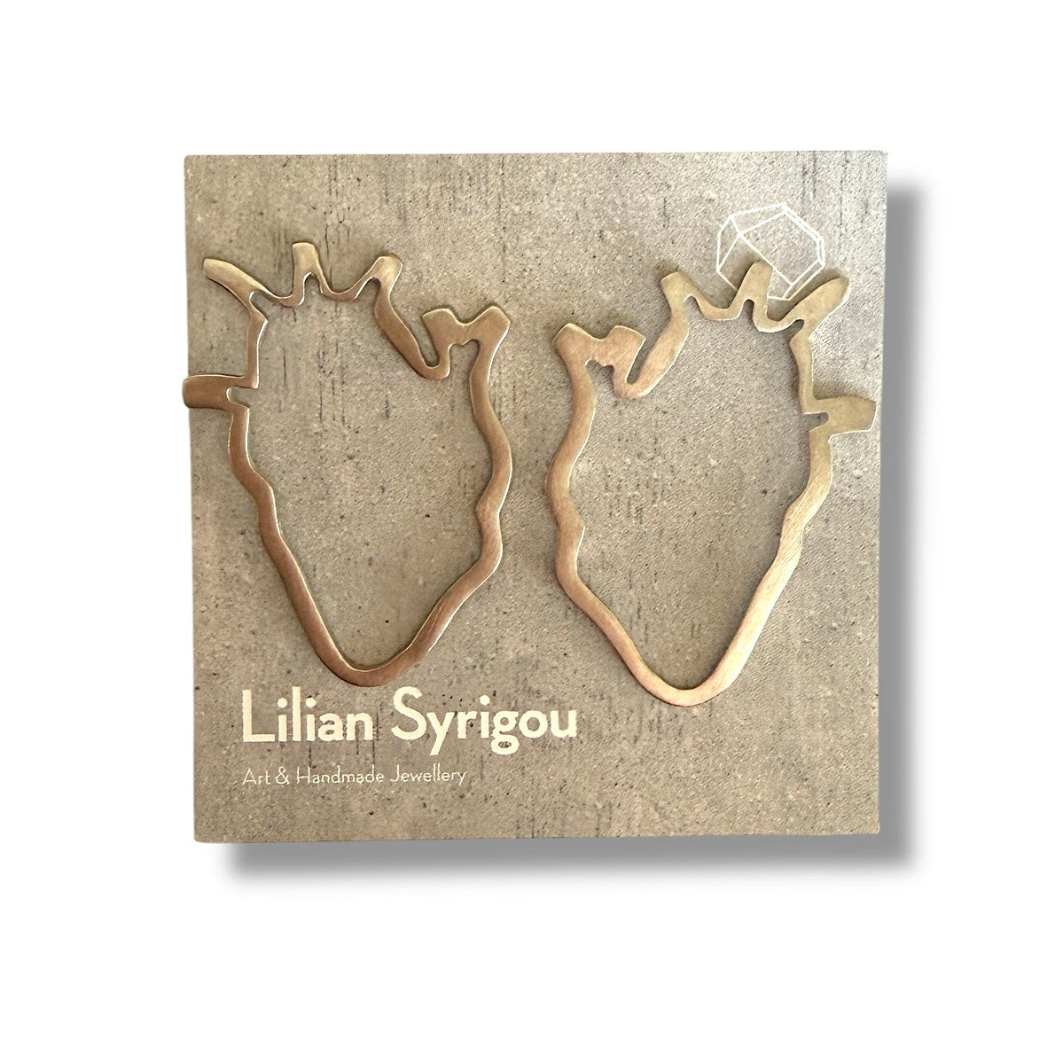 Geometric stud earrings (Hearts)