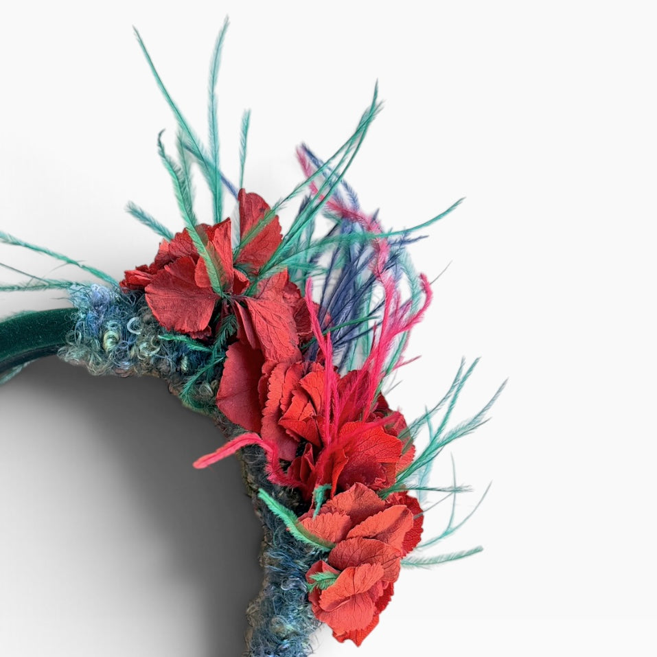 Wild Bloom Green/Red Headpiece
