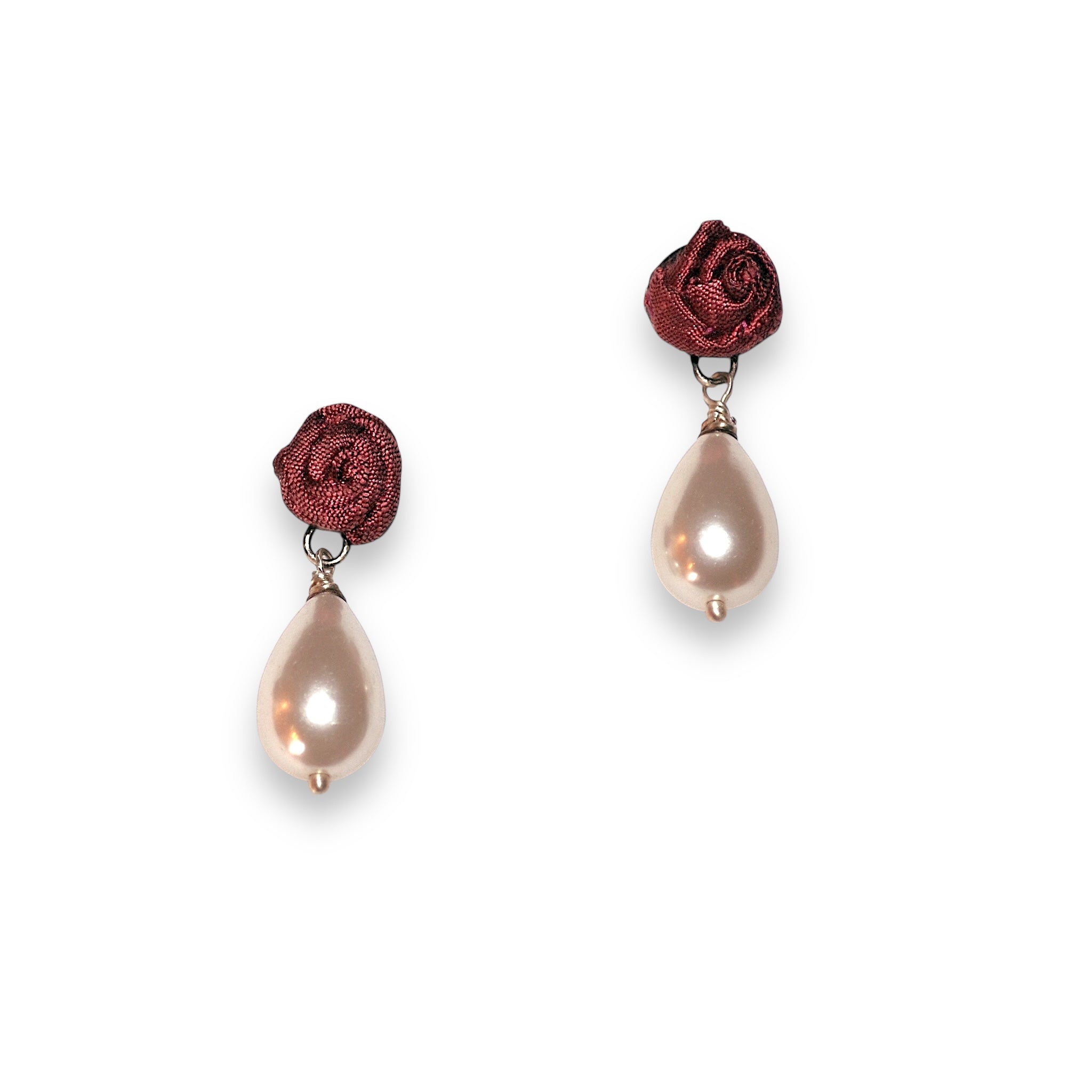 Pink Flower Drops earrings