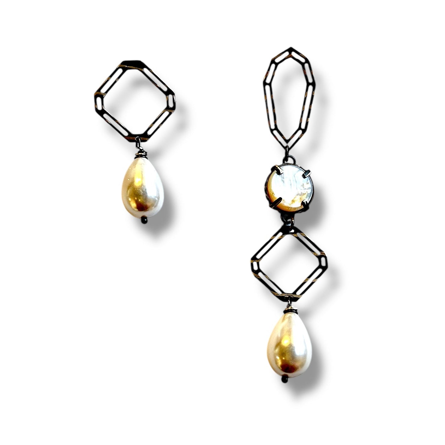 Moonlight Duo Noir Earrings