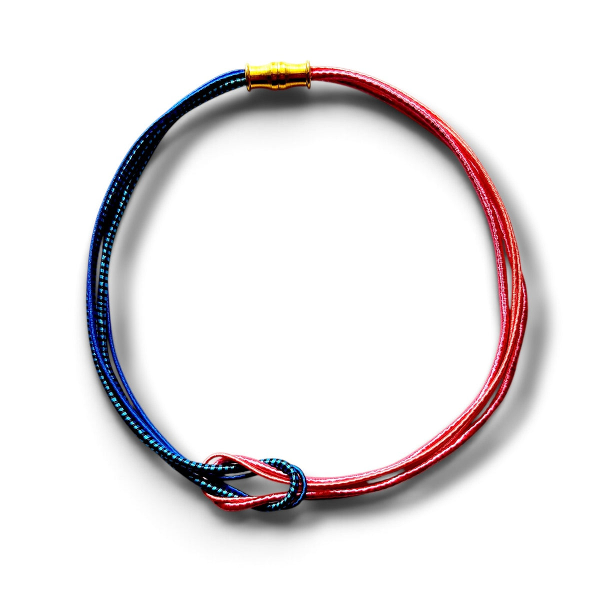 Pink/Blue Knot Bib Necklace