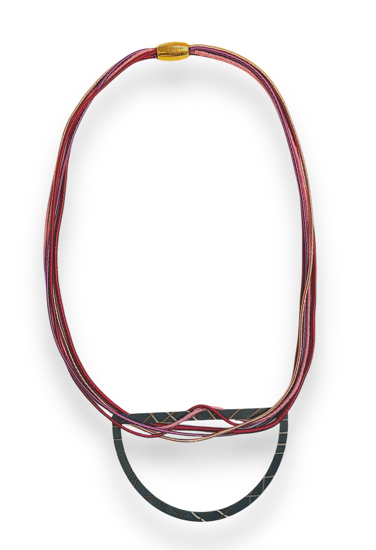 Pink Half Moon Multi strand Necklace.