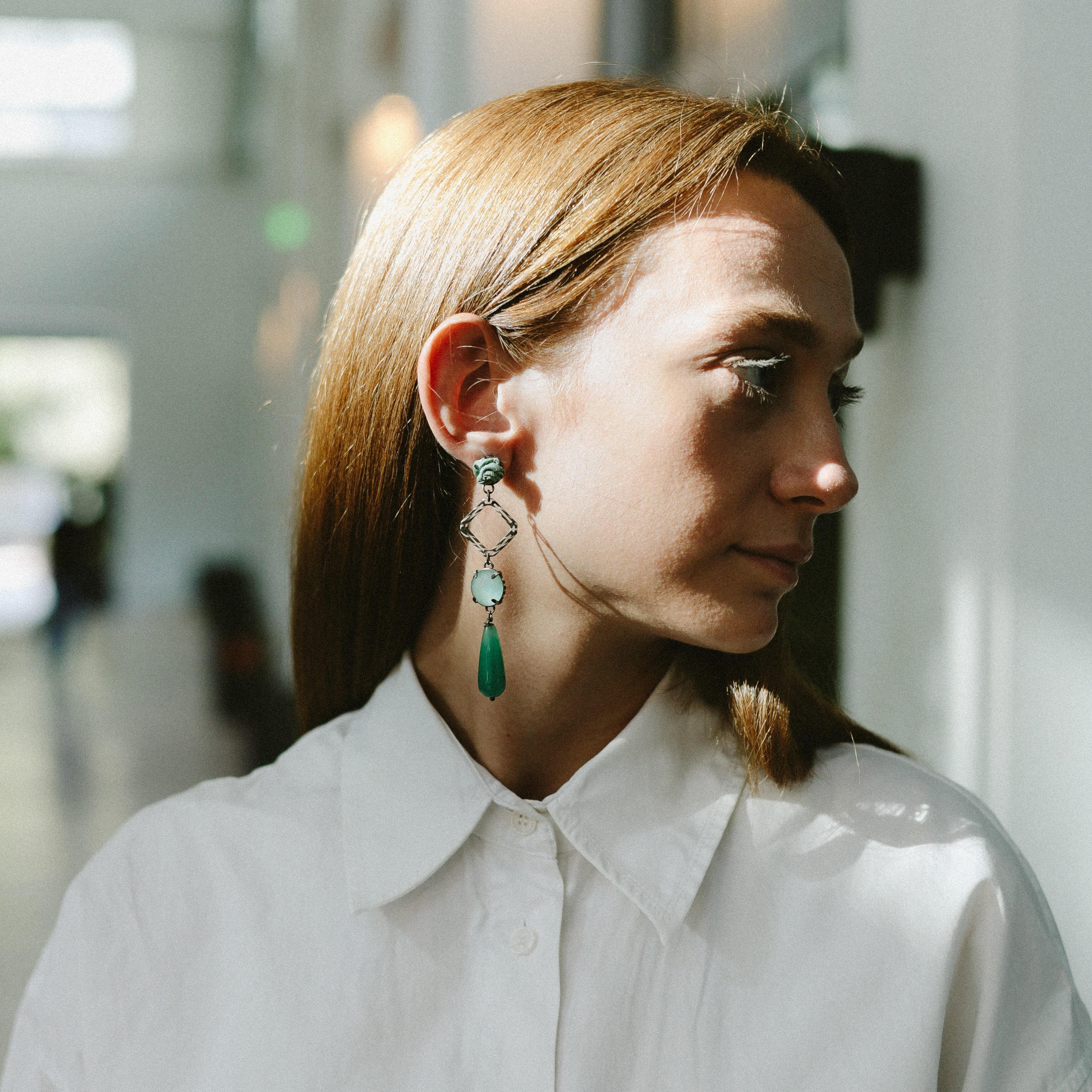 Zebra Flower Drops Earrings