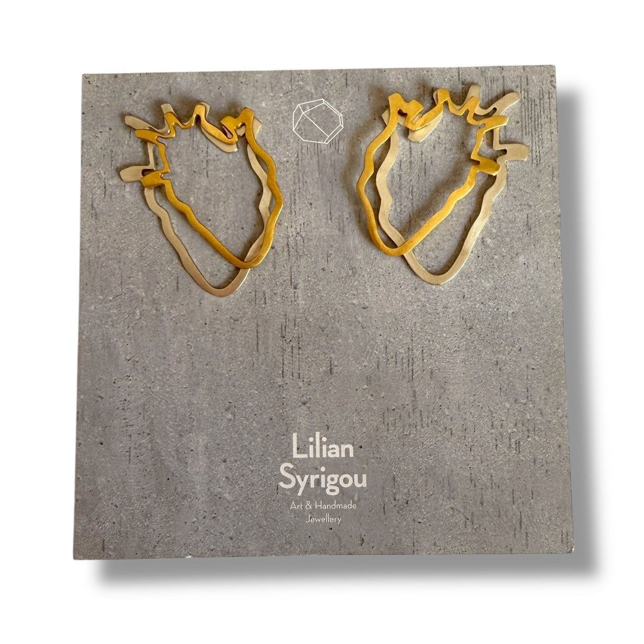 Human Heart ear jacket earrings