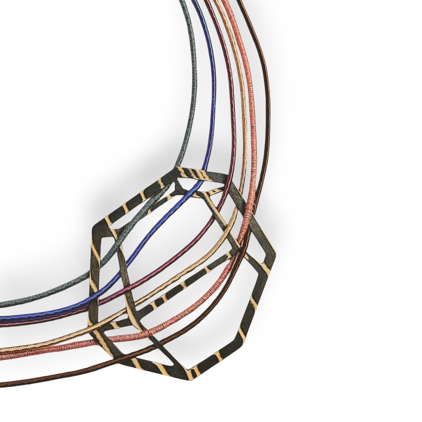 Pink logo Bib Necklace