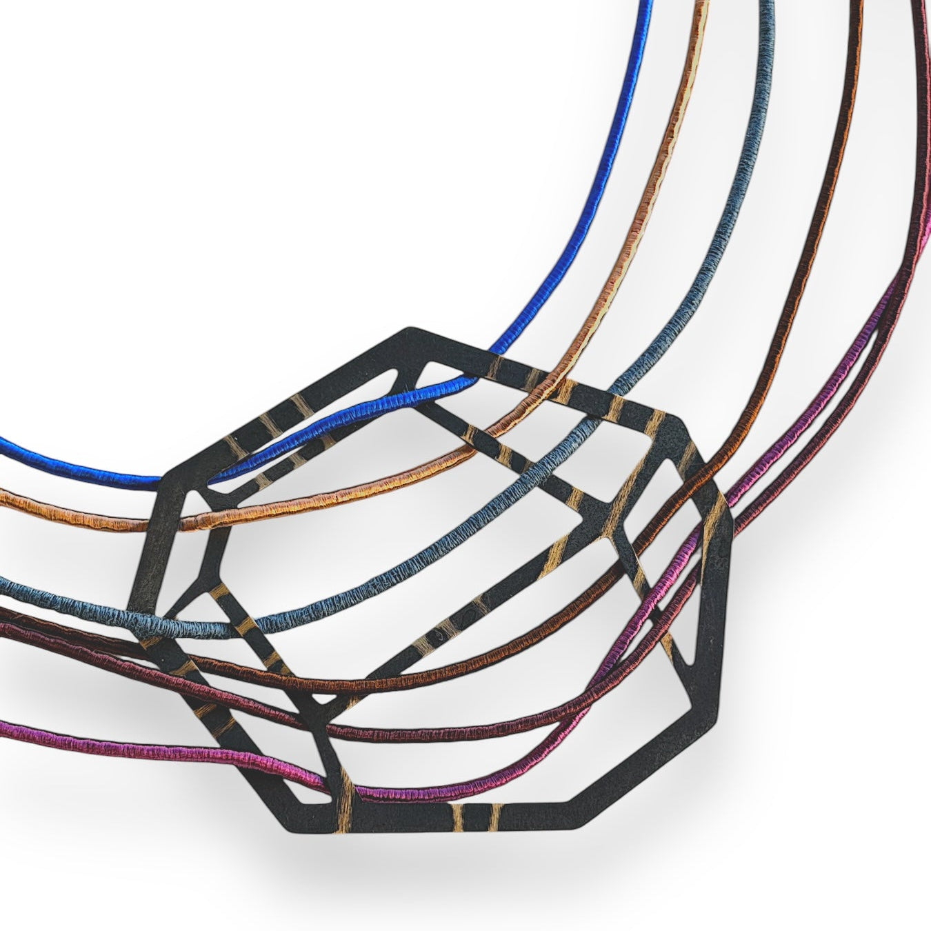 Blue logo Bib Necklace