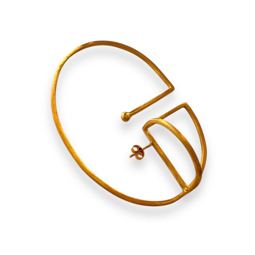 Eye Ear Cuff Einzelohrring Messing