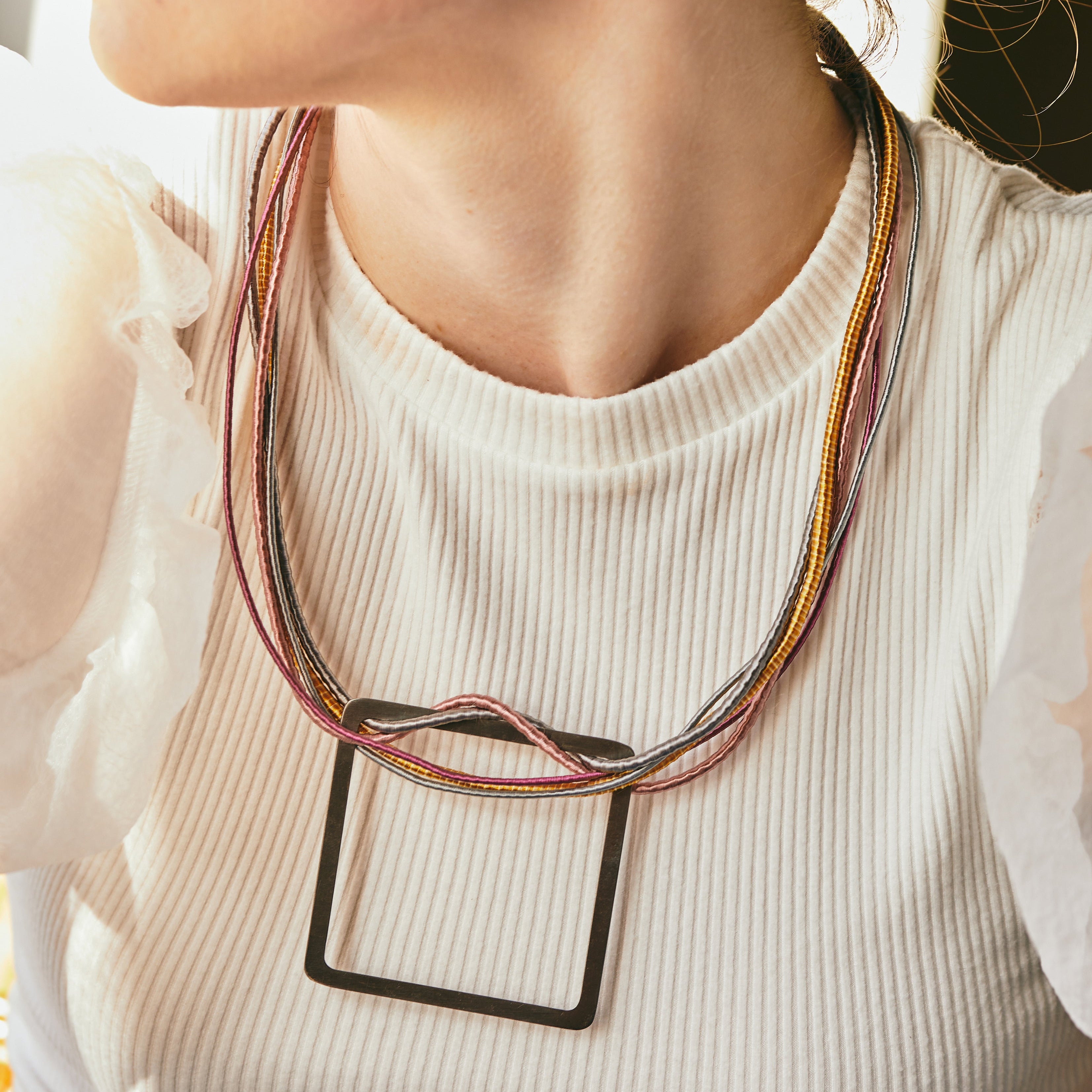 Orchid Loop Bib Necklace
