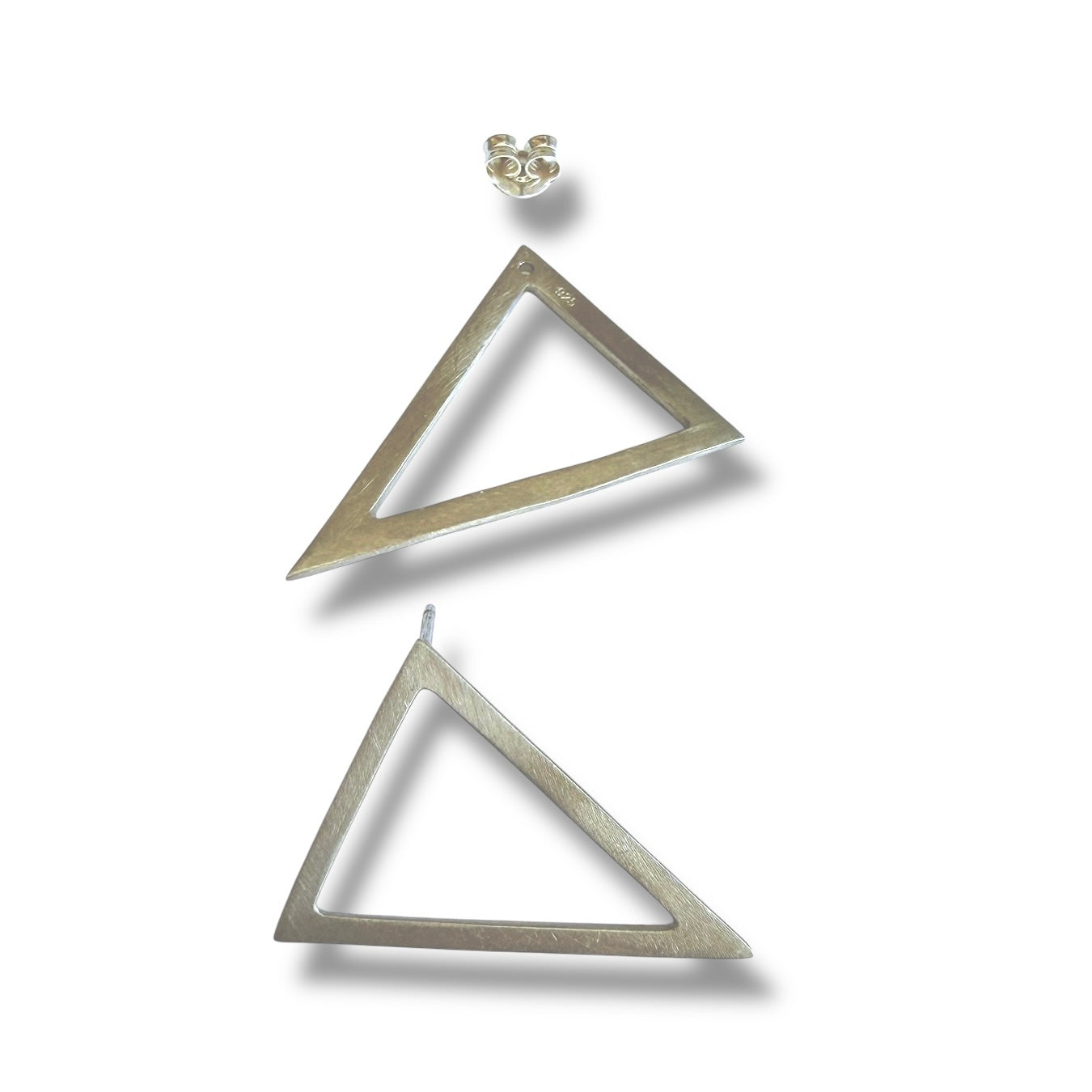 Single Triangle ear jacket earring