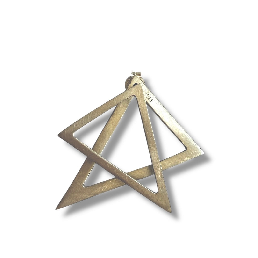 Single Triangle ear jacket earring