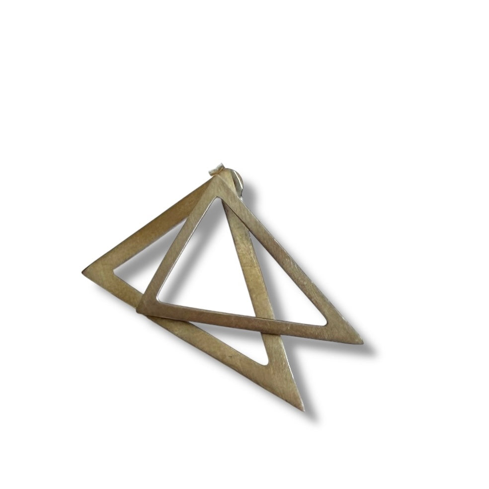 Single Triangle ear jacket earring