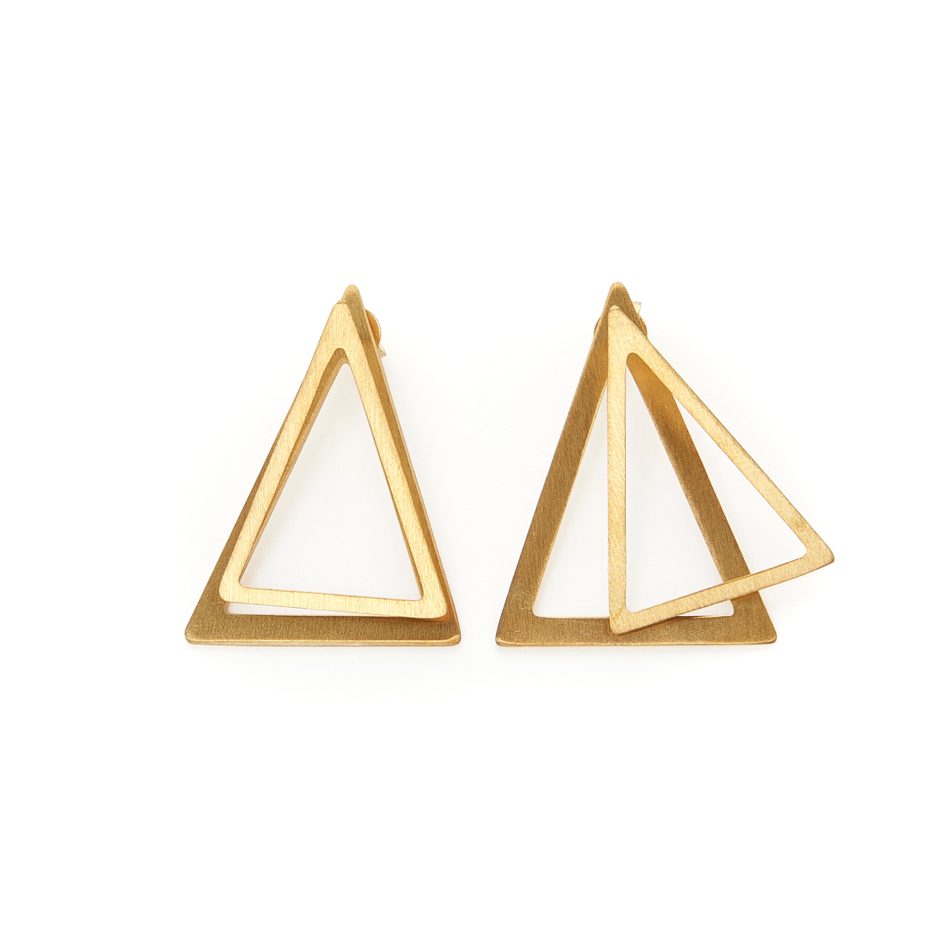 Straight Triangle Ear Jacket Earrings