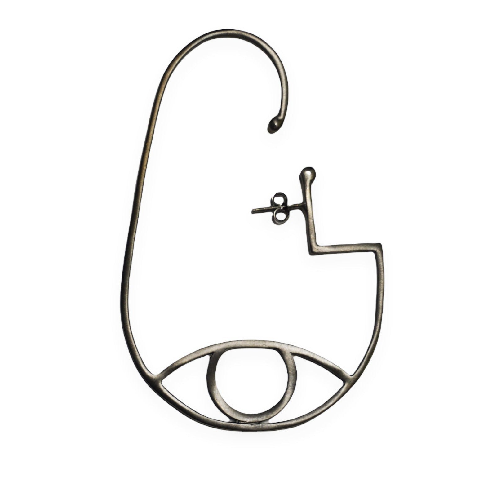 Eye Ear Cuff Einzelohrring Messing