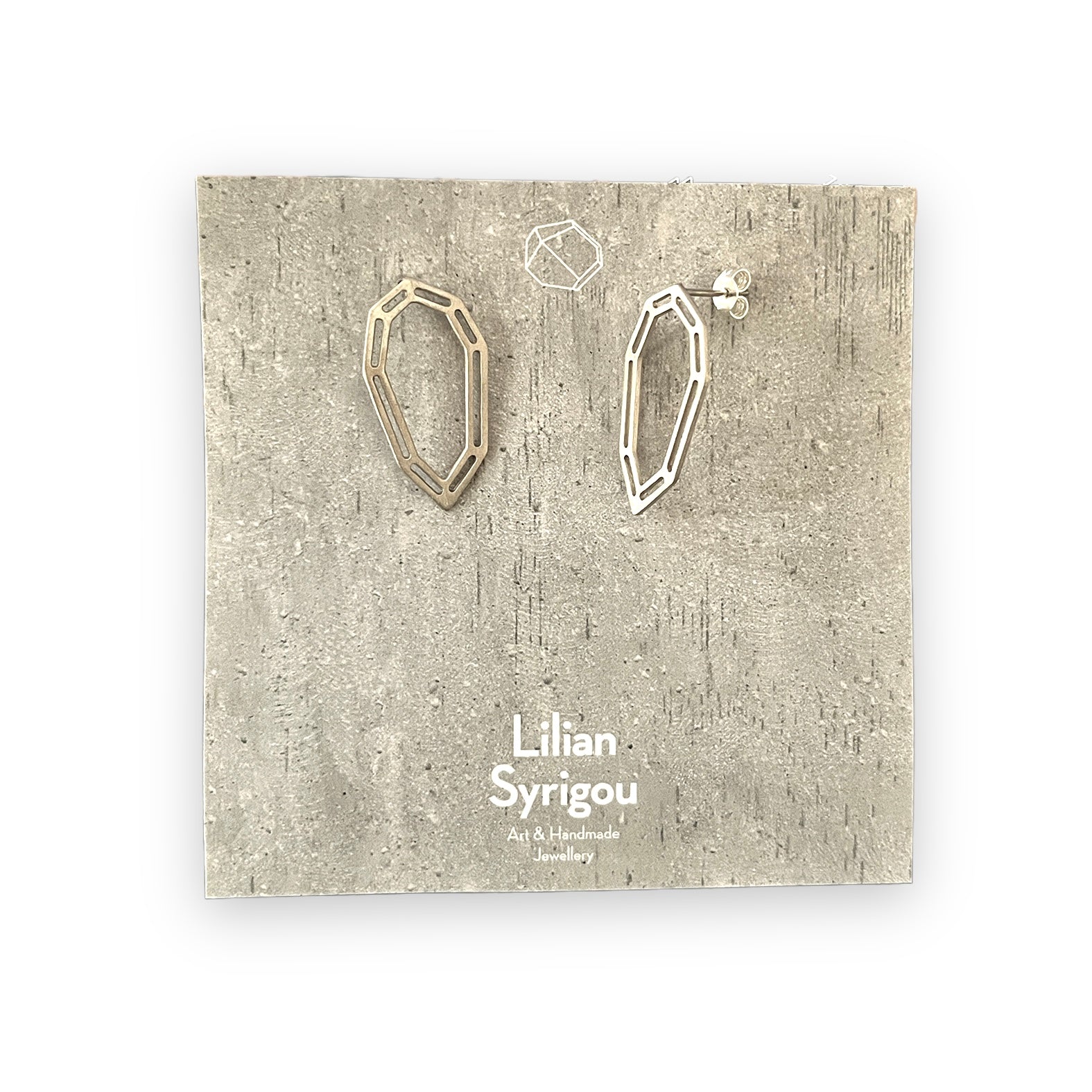Tear Gem ear jacket earrings
