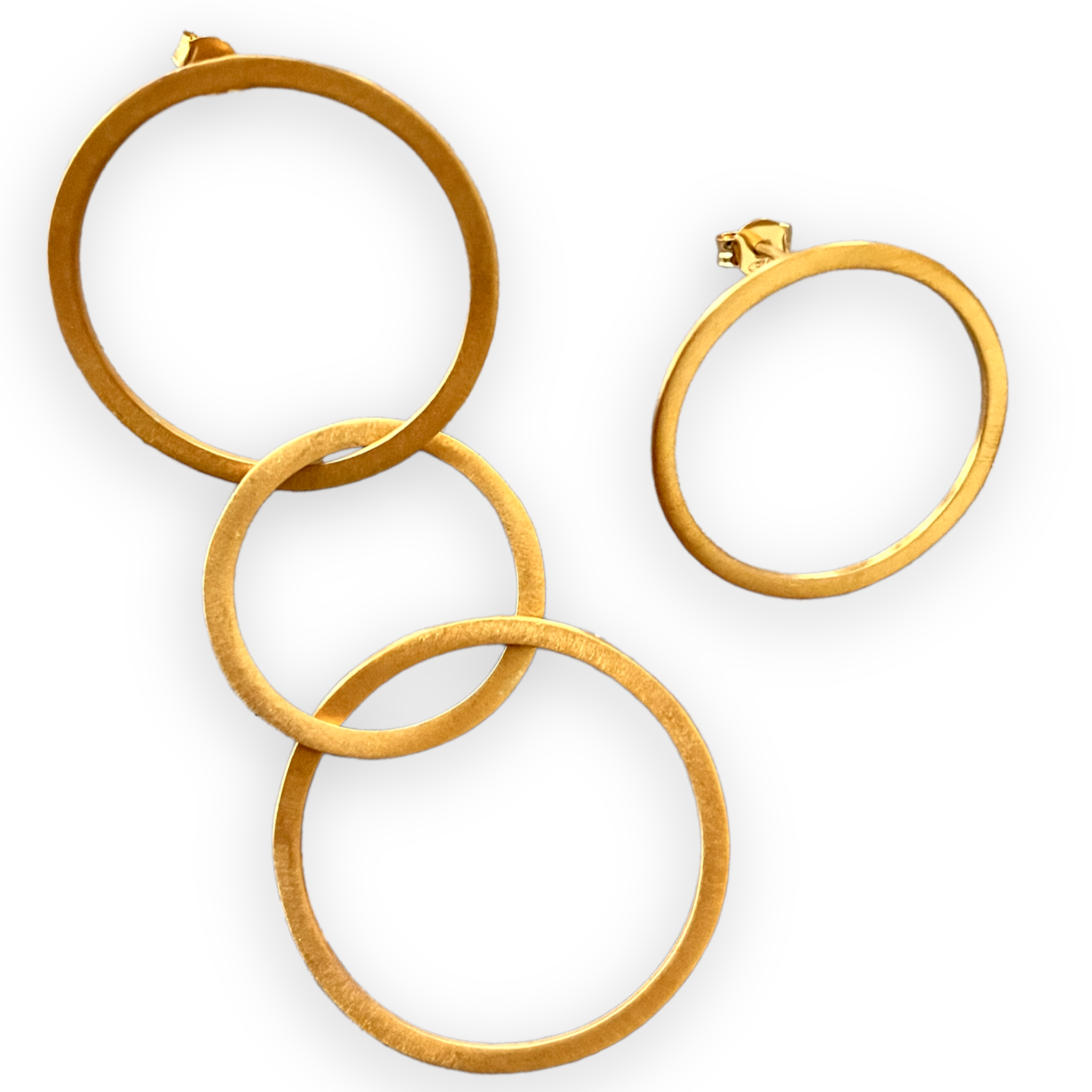 Interlocking Circle Dangle Earrings
