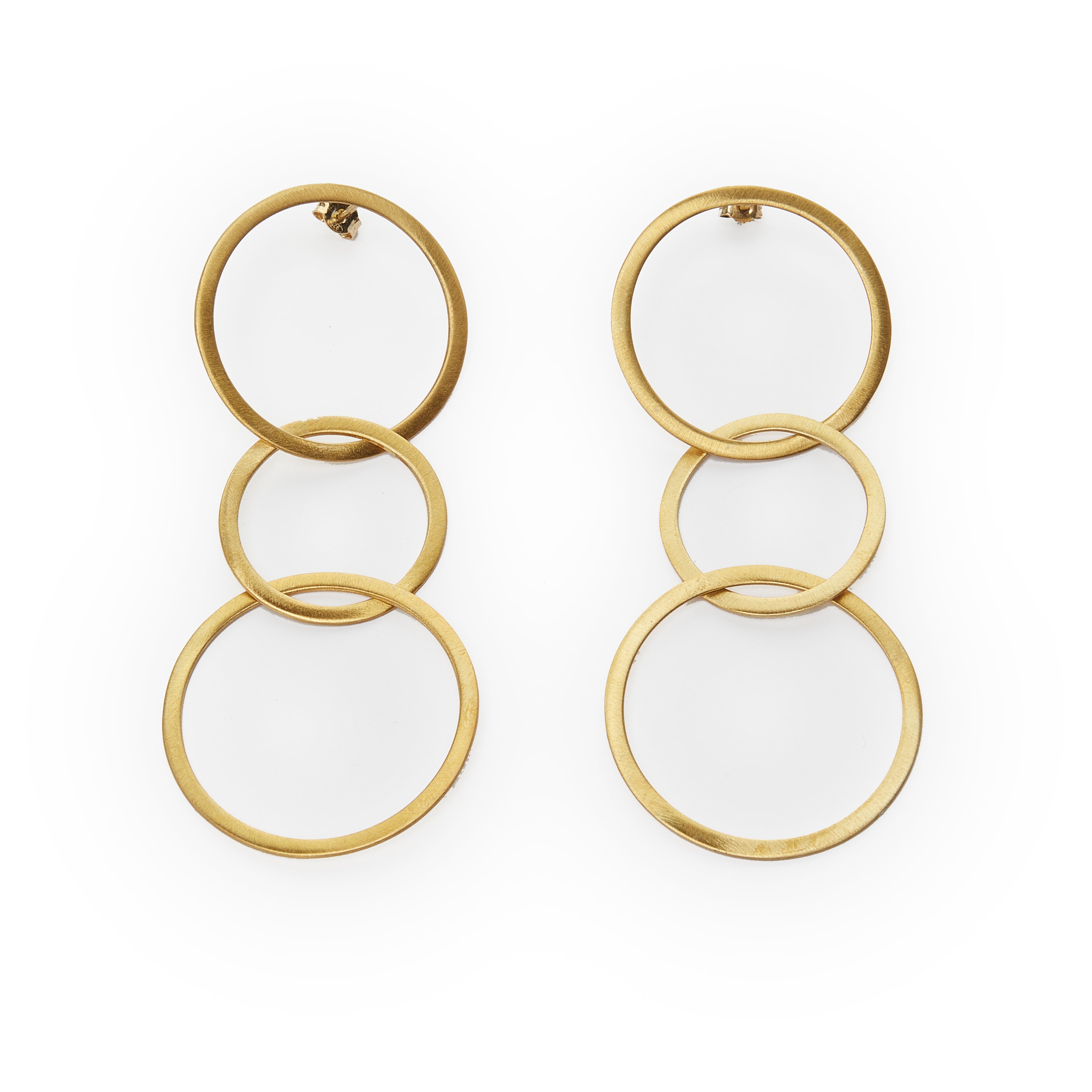 Interlocking Circle Dangle Earrings