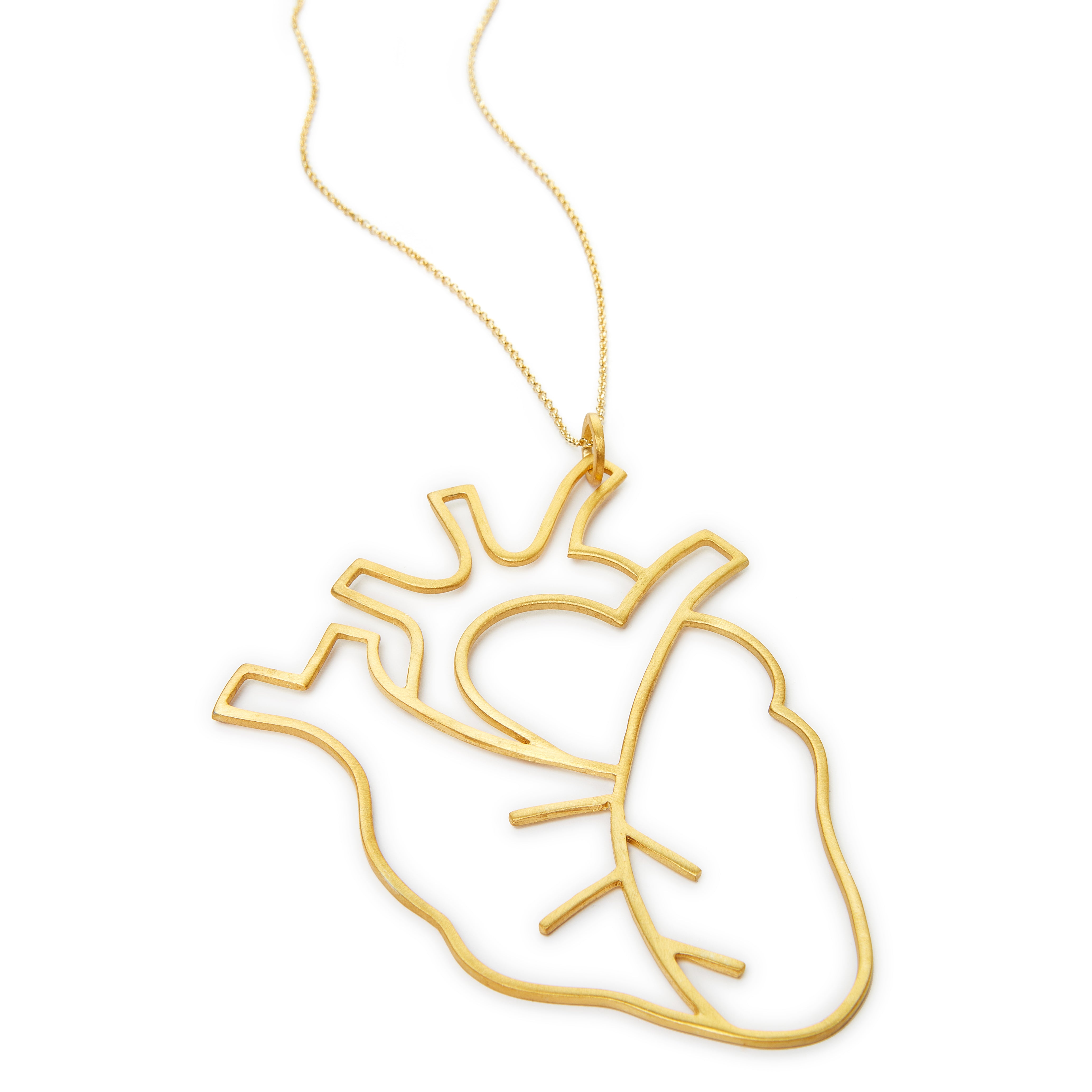 Human heart chain necklace