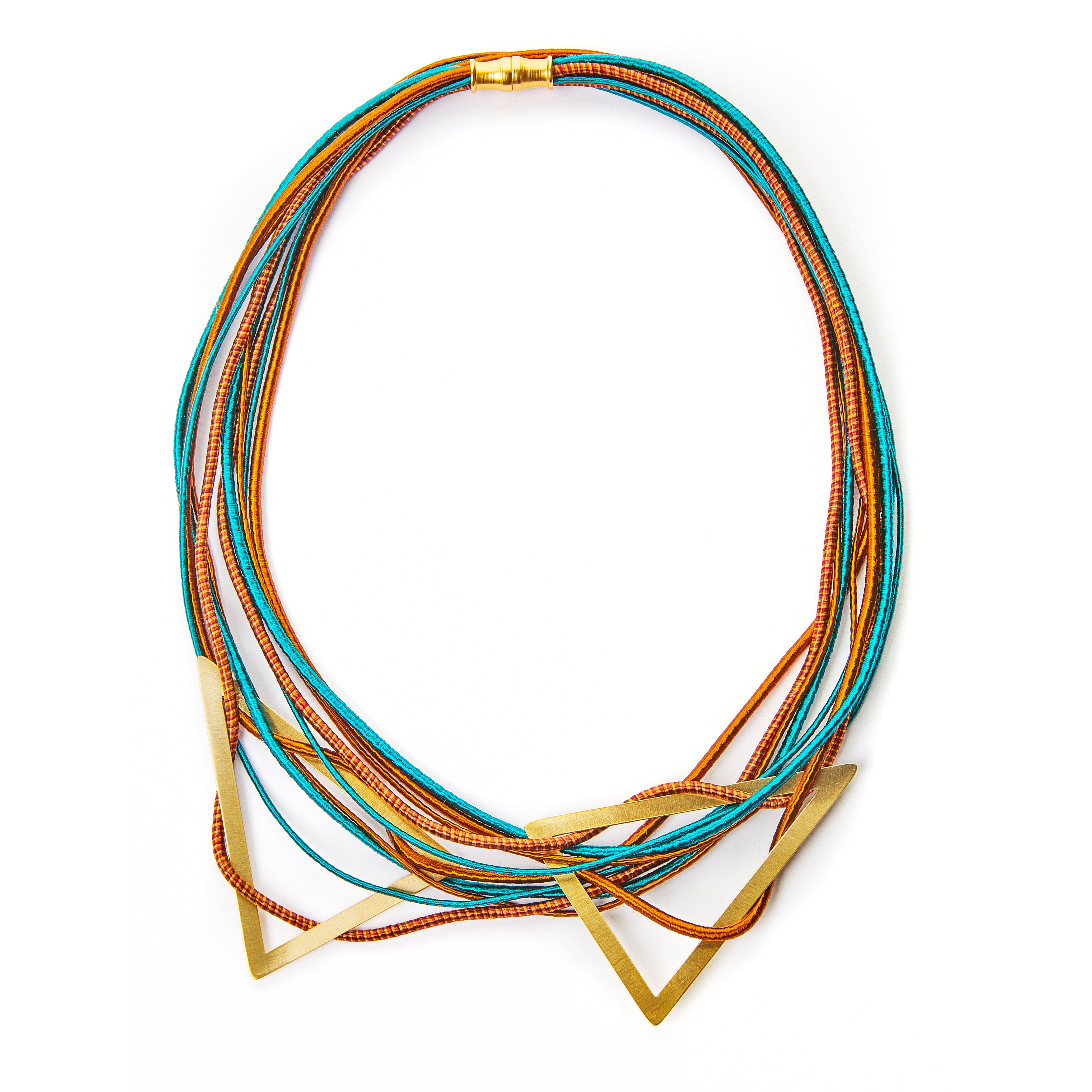 Dreieckige Doppellätzchen-Halskette