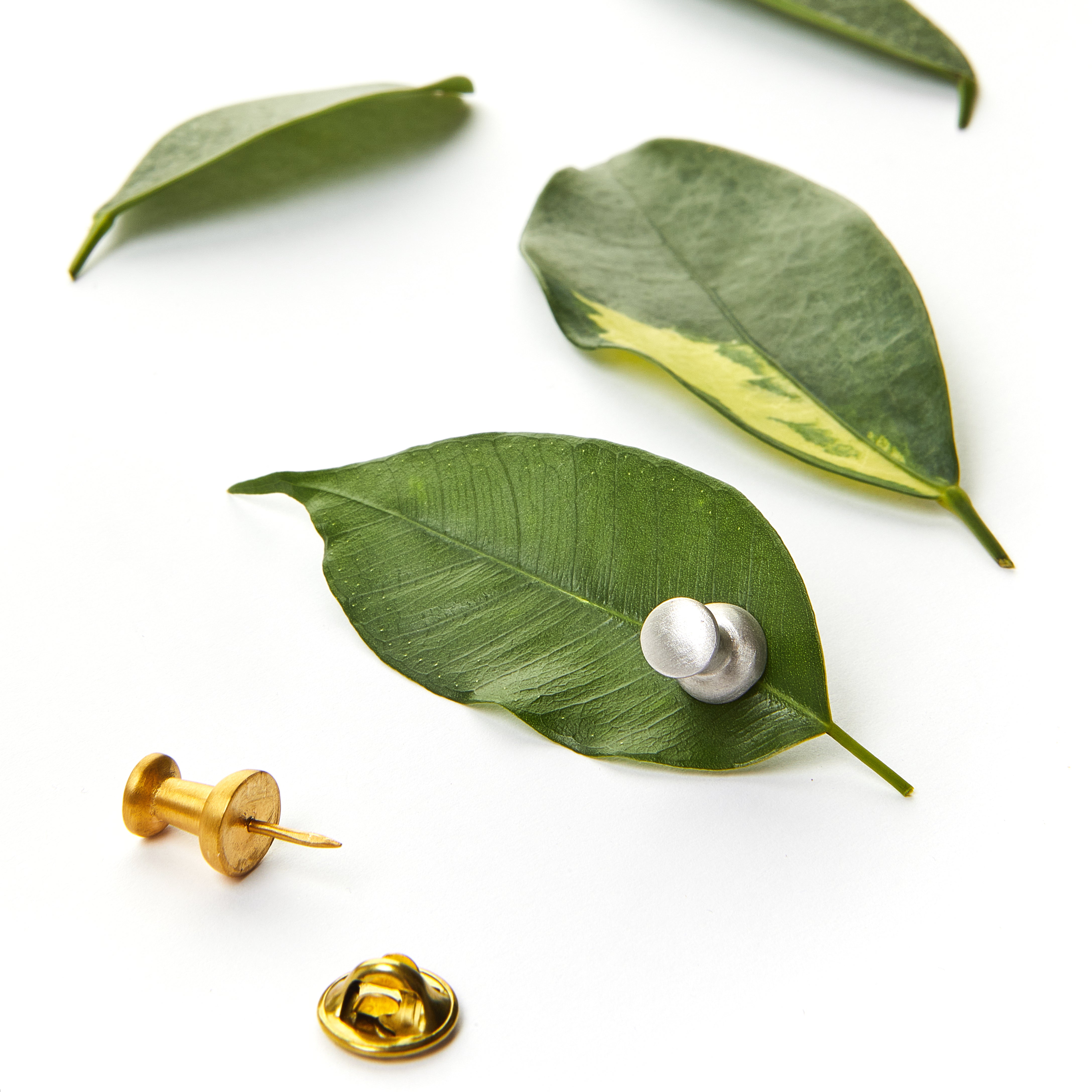 Brass Push Pin Brooch for Men or Women