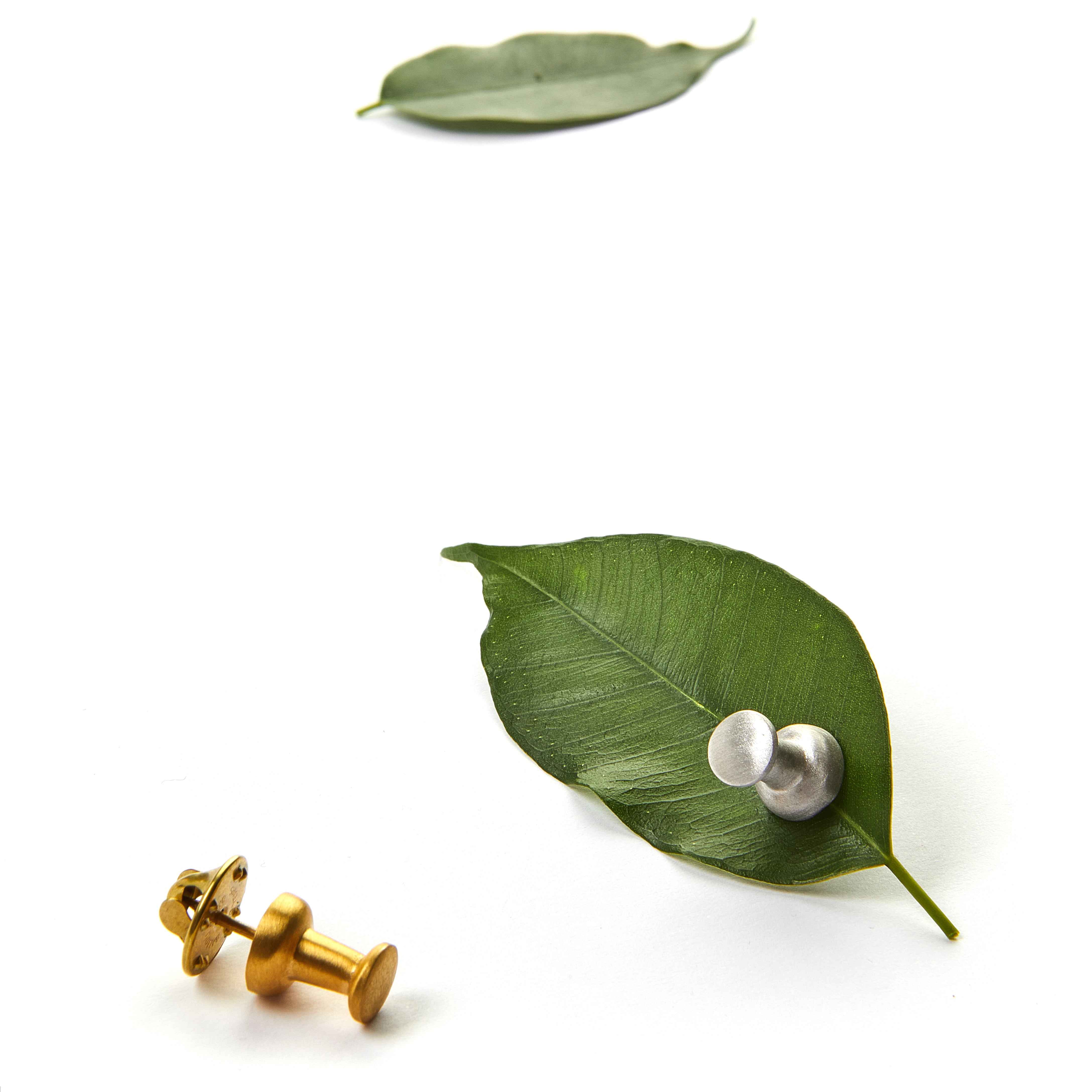 Brass Push Pin Brooch for Men or Women