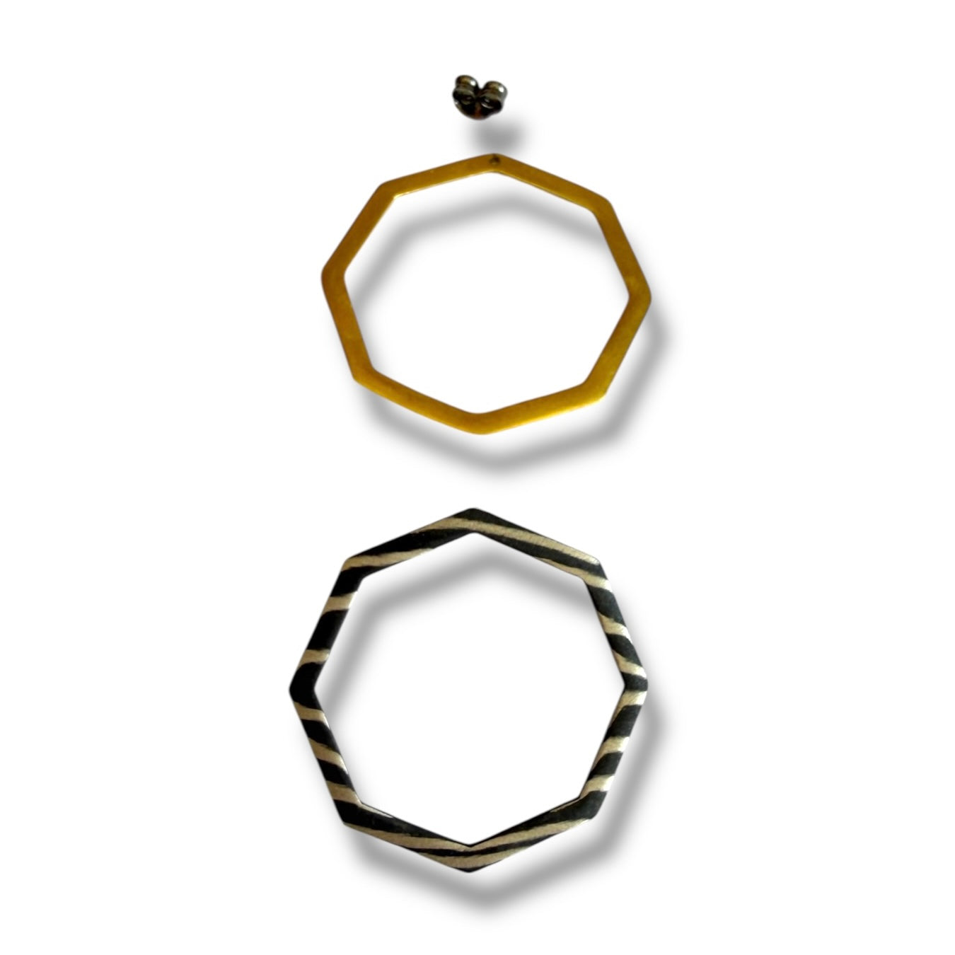 Single Polygon ear jacket earring
