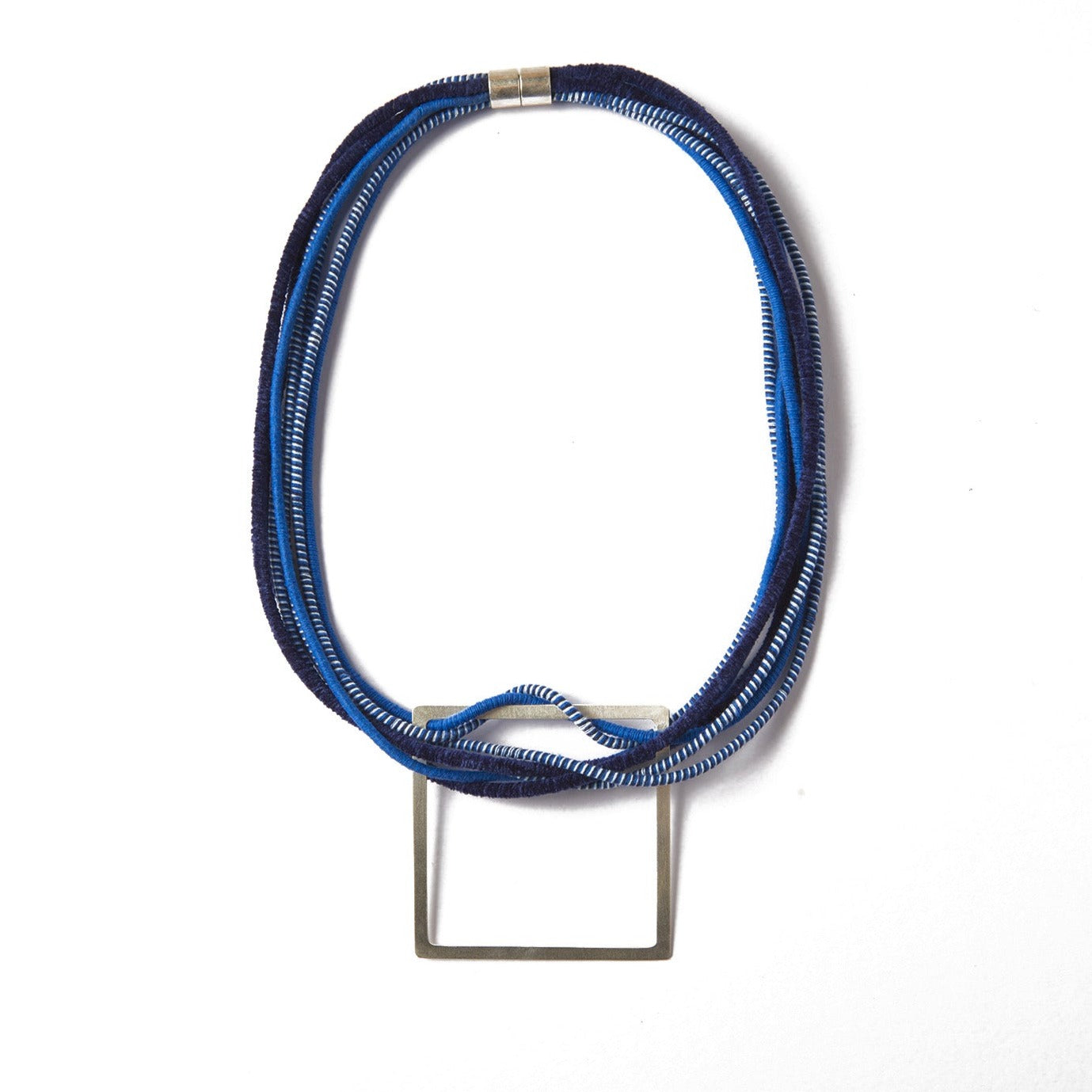 Navy Blue Bib Necklace