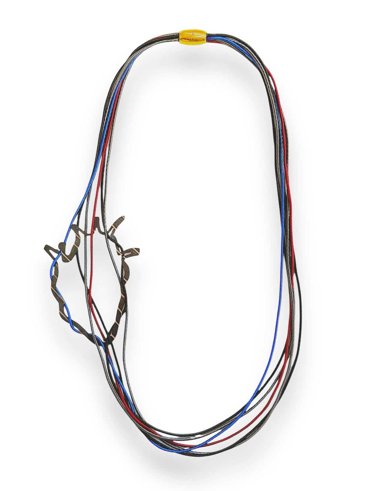 Blue Anatomical Heart Multi Bib Necklace