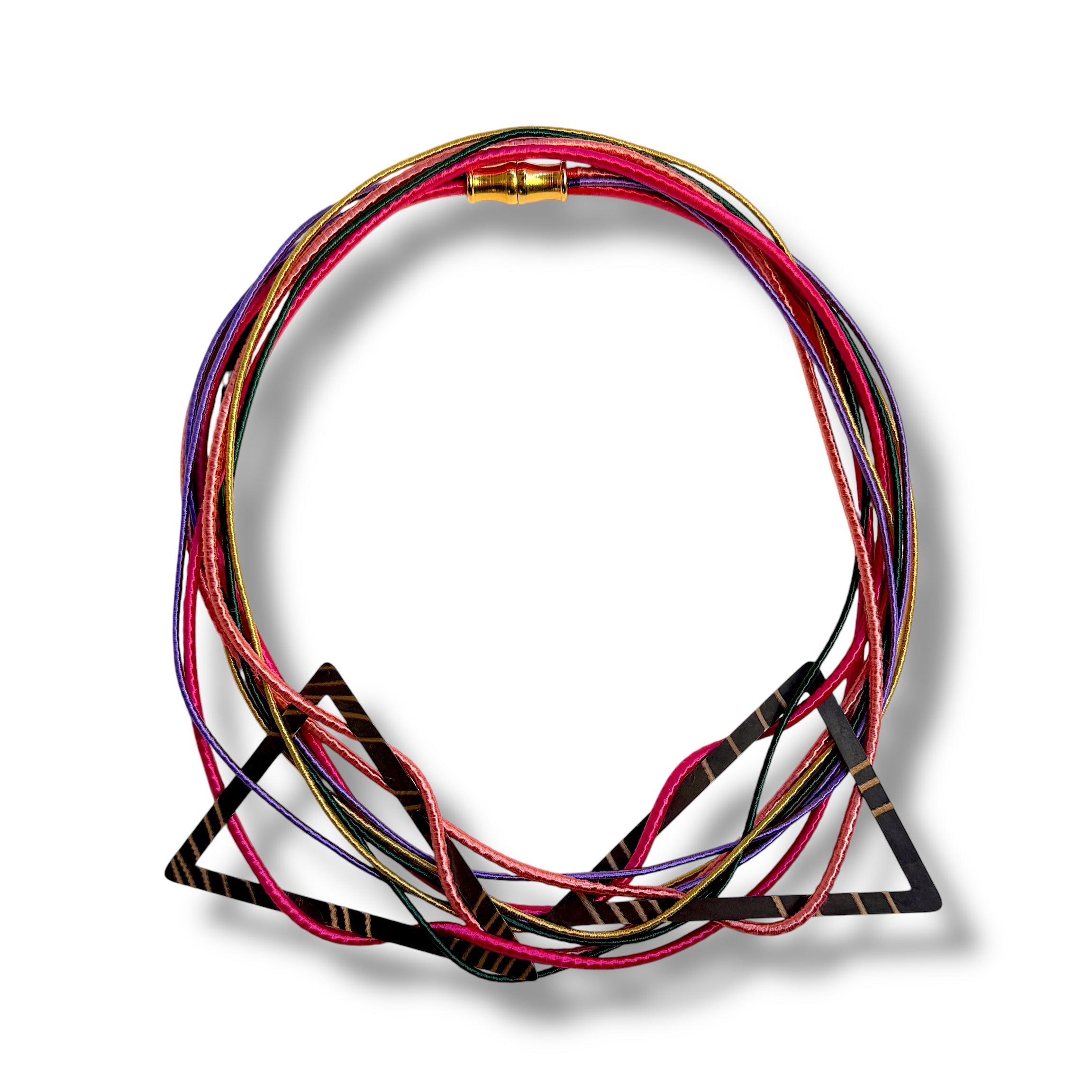 Pink Blossom Bib Necklace