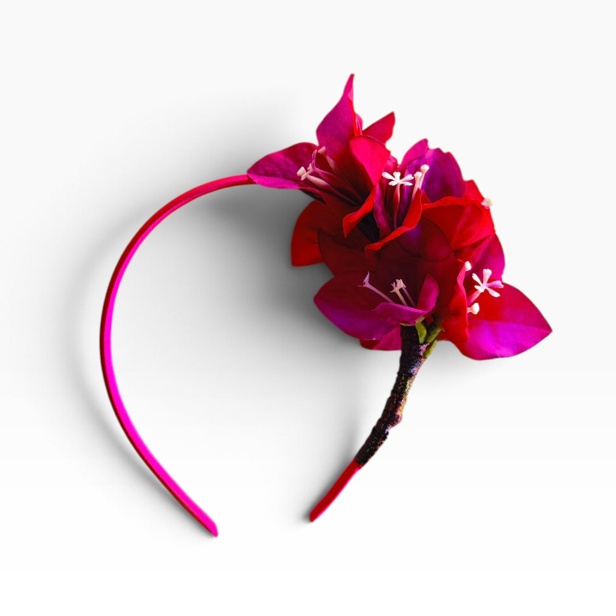 Asymmetrical floral headband