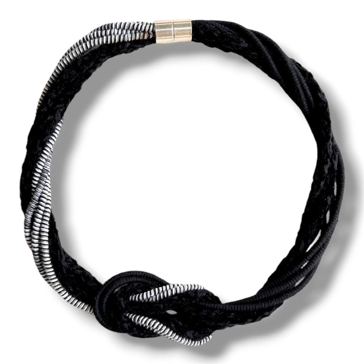 B&W Knot Bib Necklace