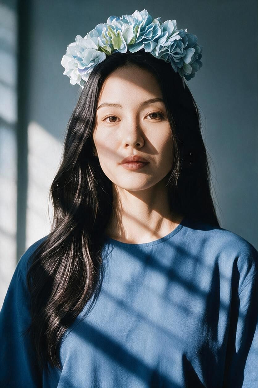 Blue Hydrangea Headband