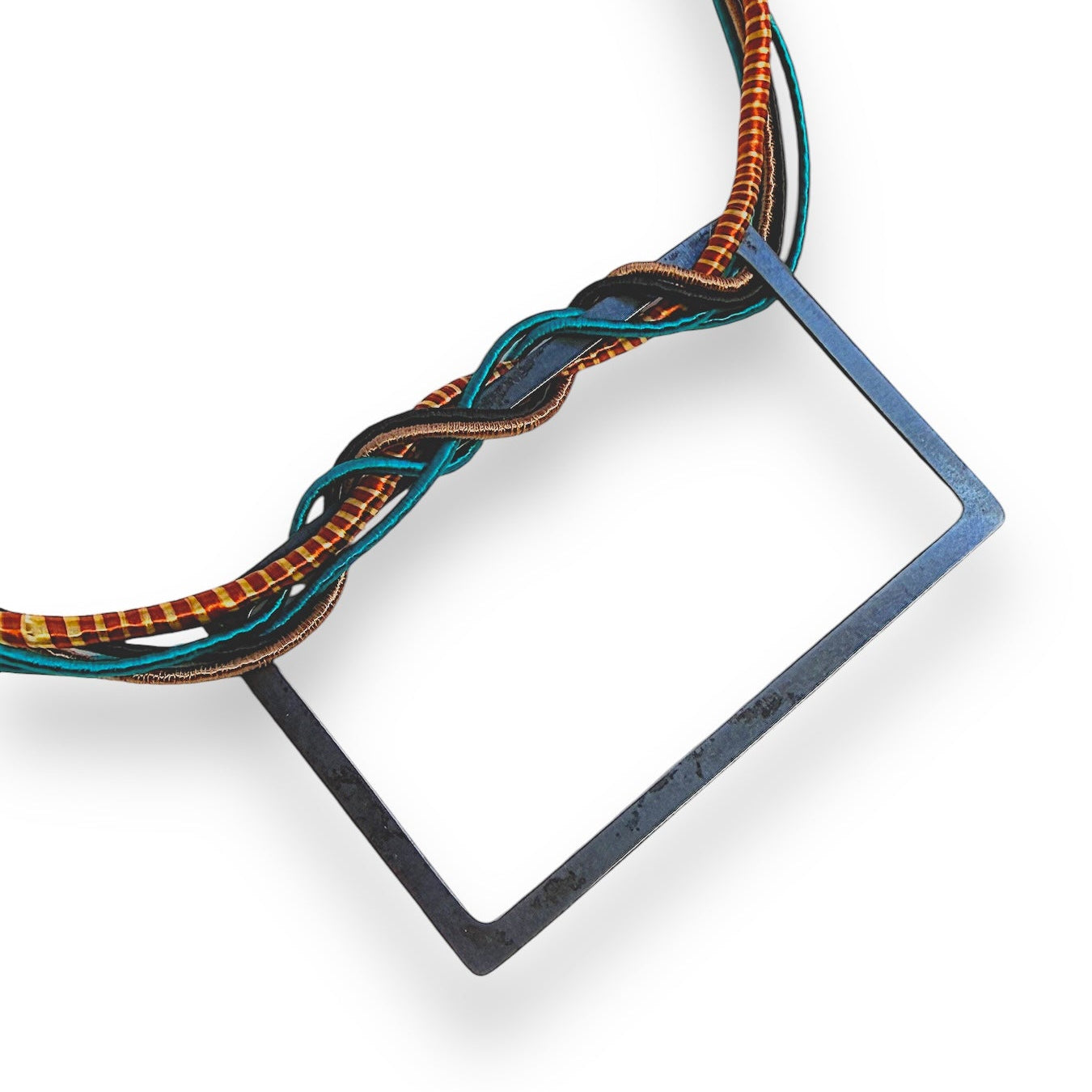 Rectangle Bib Necklace (Turquoise)