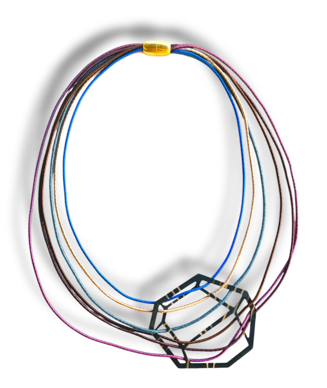 Blue logo Bib Necklace