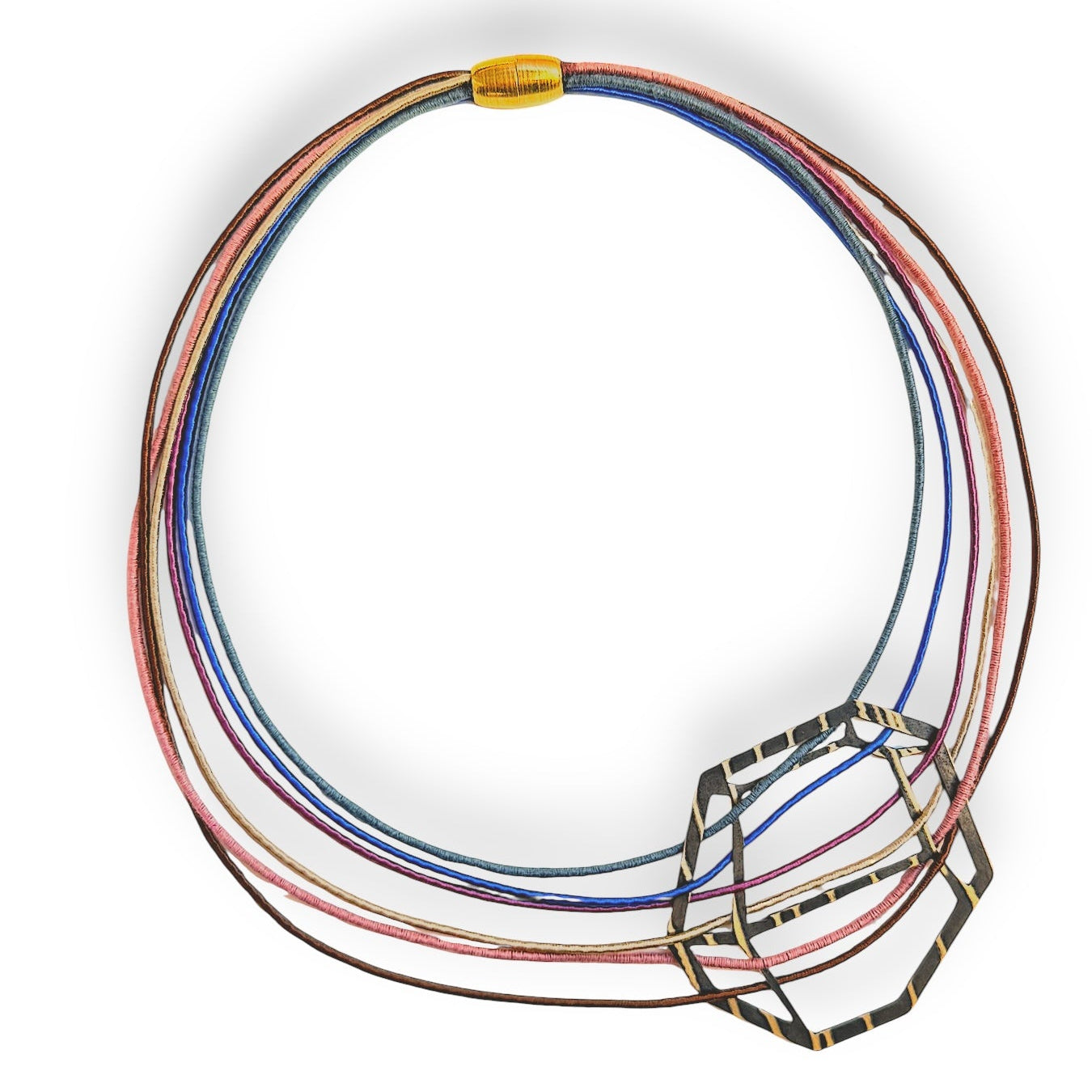 Pink logo Bib Necklace