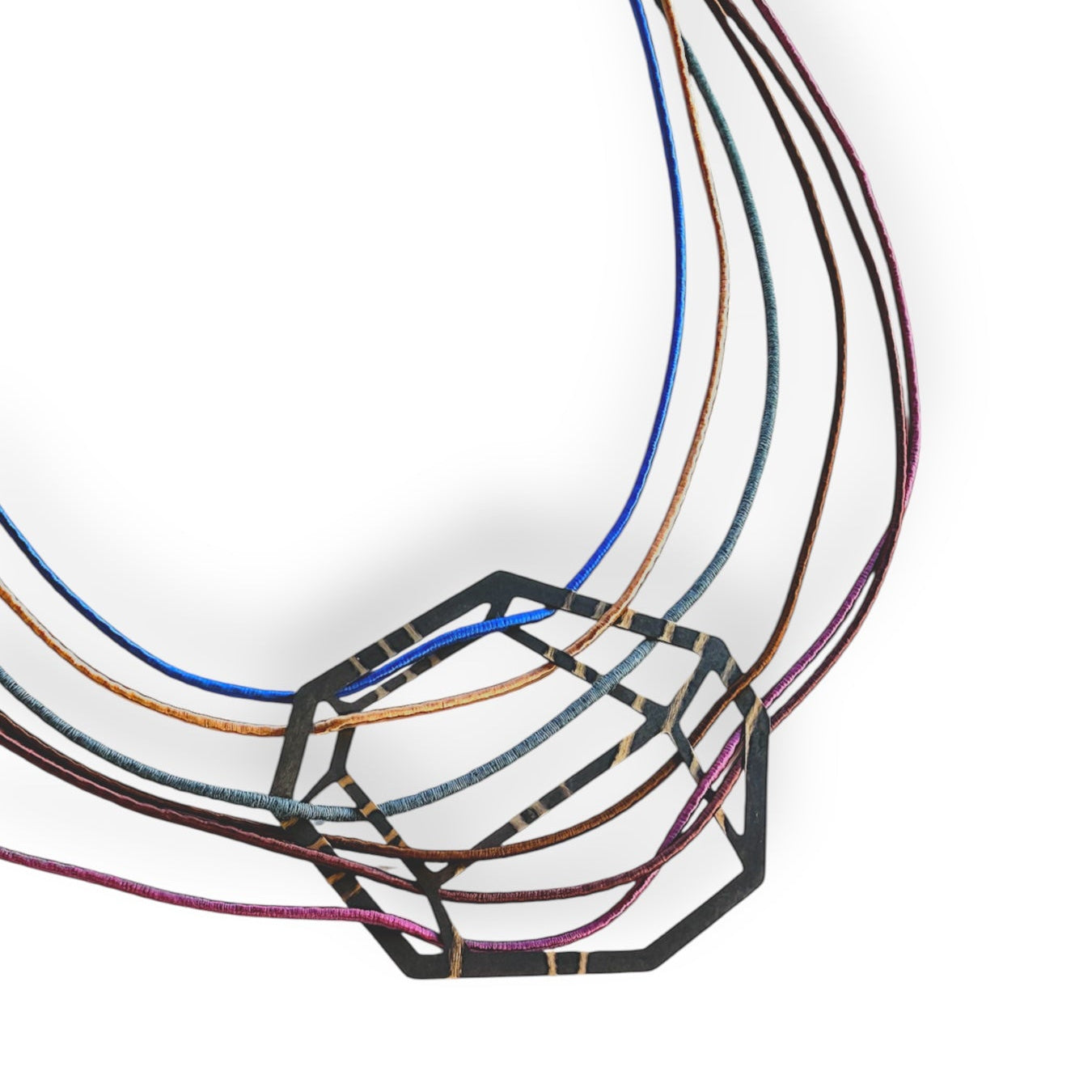 Blue logo Bib Necklace