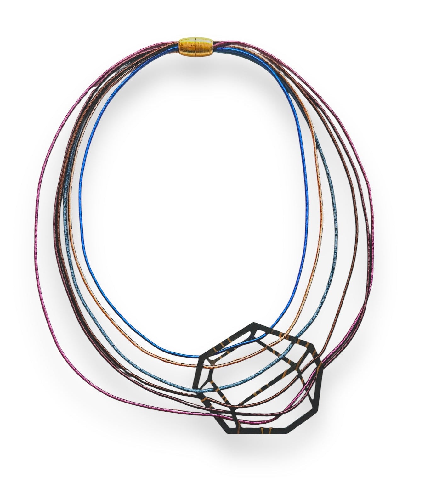 Blue logo Bib Necklace