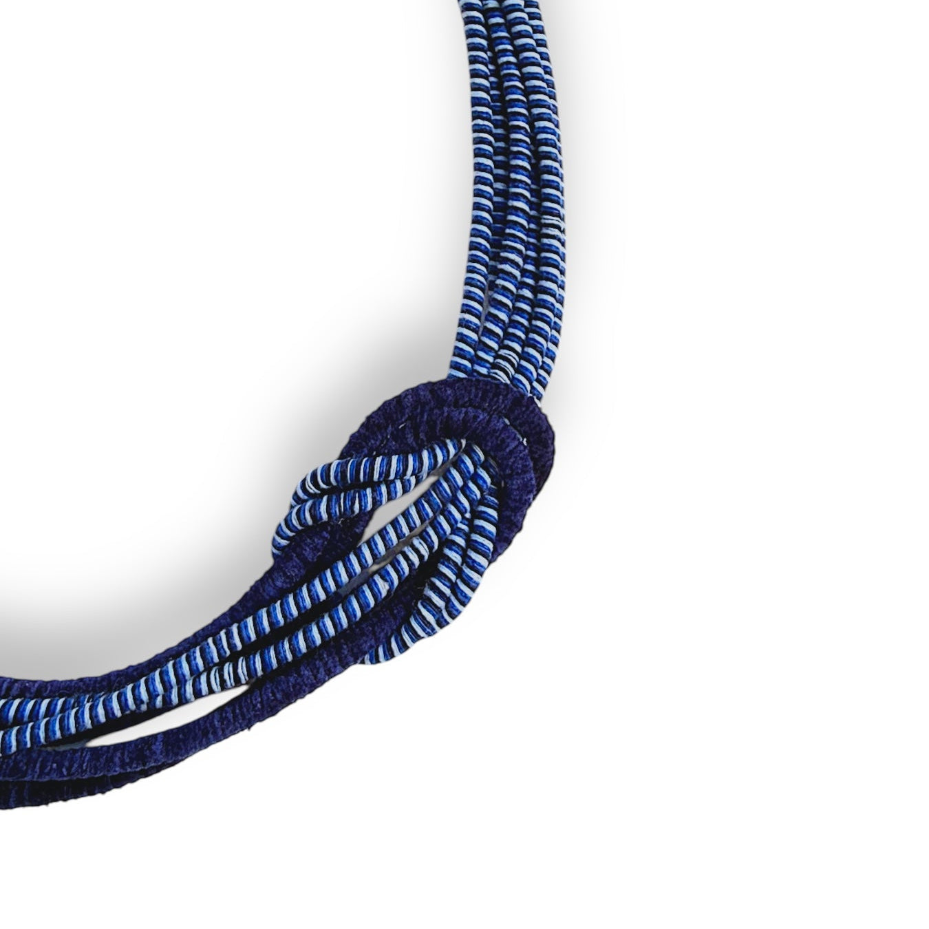 Navy Blue Bib Necklace