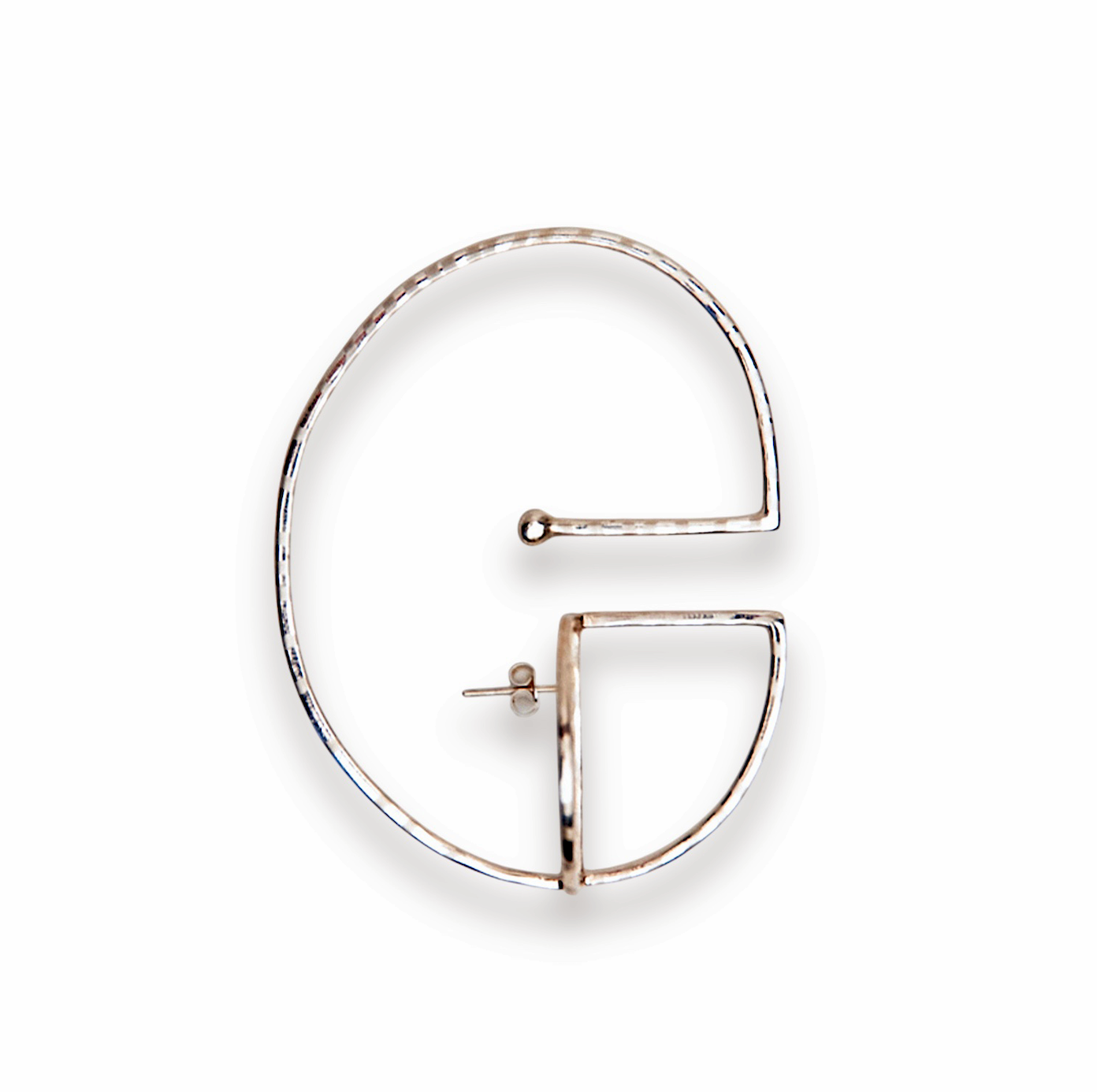 Pac-Man Ear Cuff Single Earring Silver