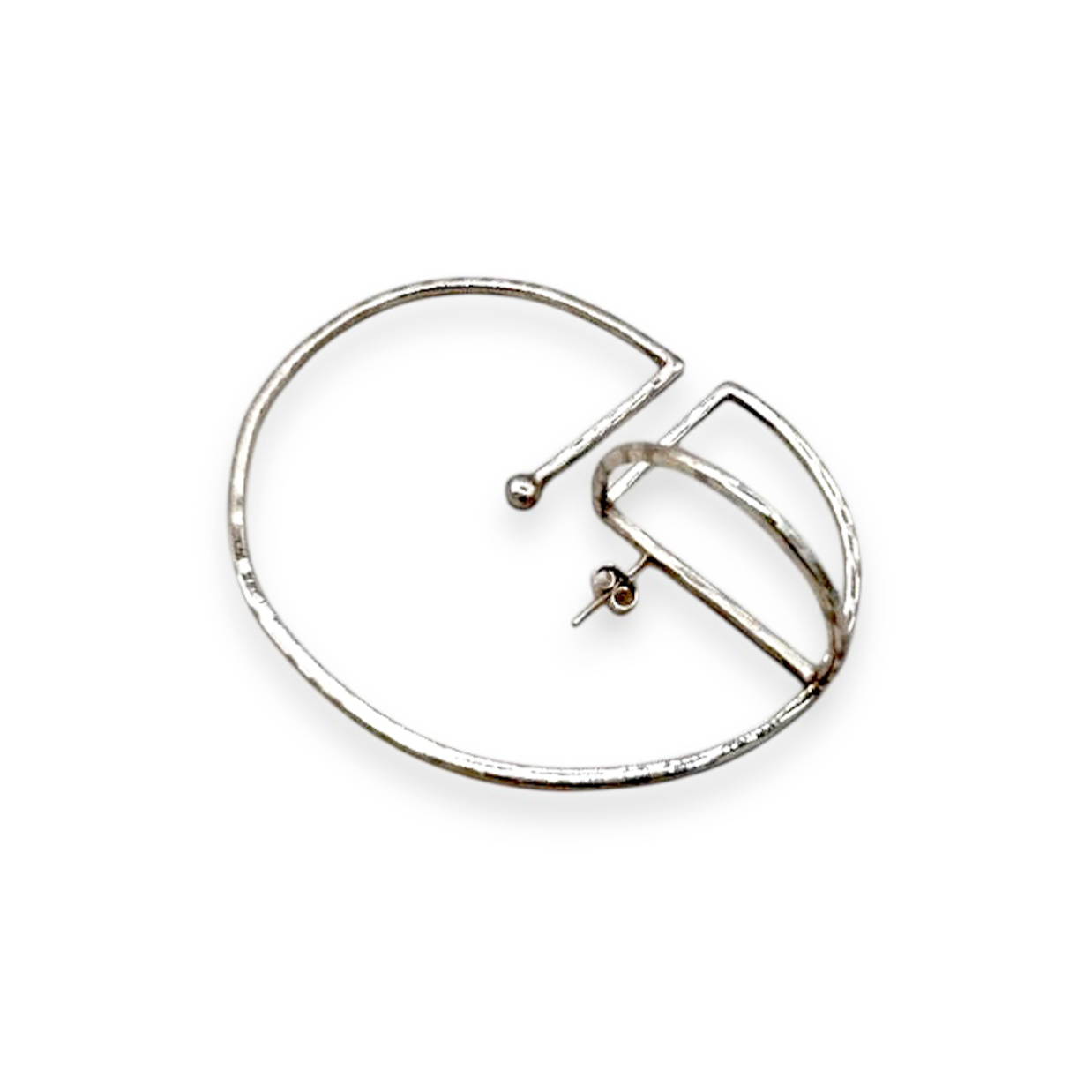 Pac-Man Ear Cuff Single Earring Silver