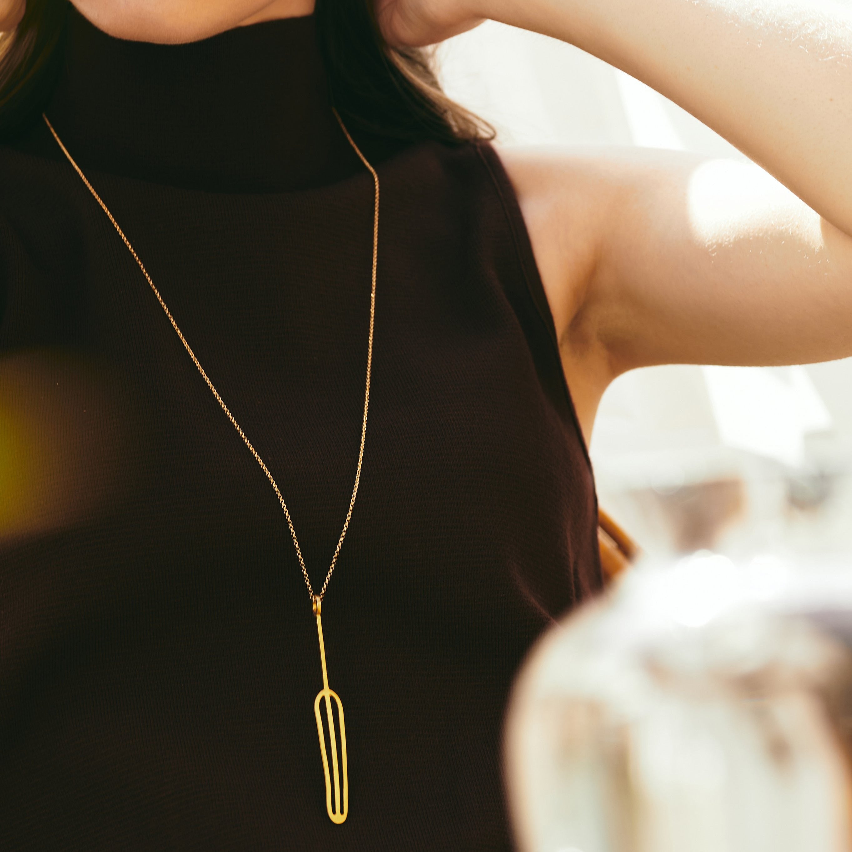 Sea Buckthorn chain necklace