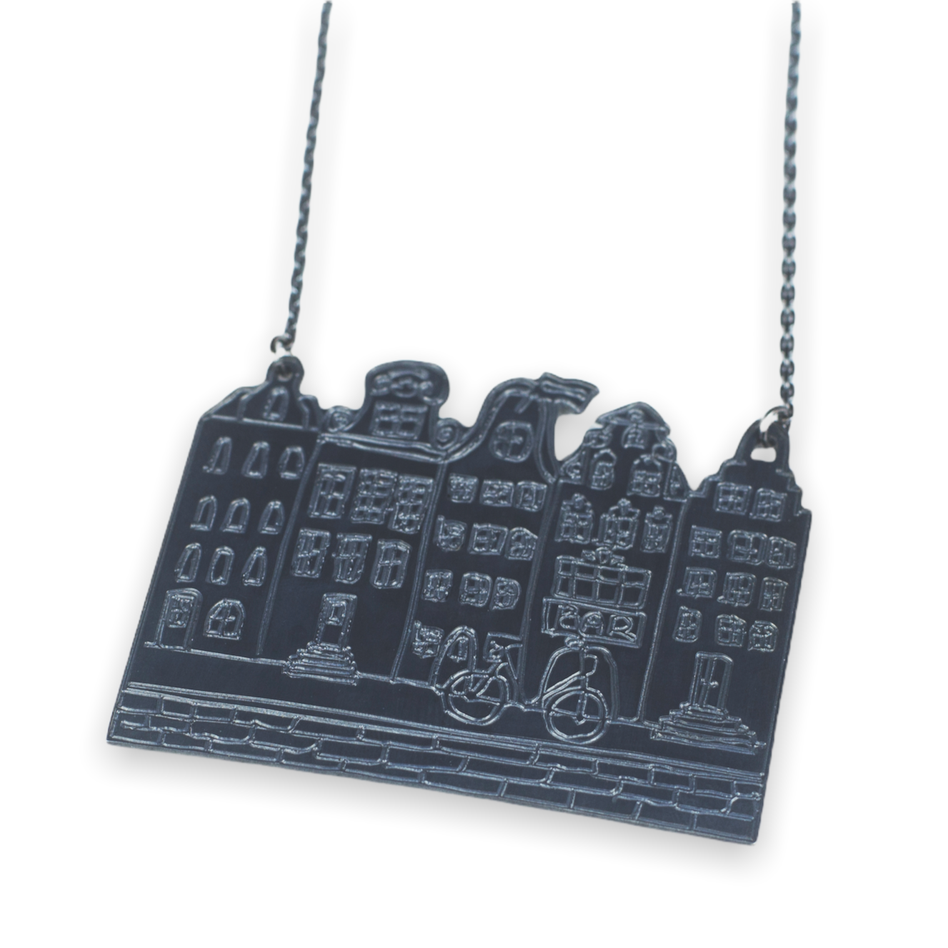 Amsterdam skyline chain-necklace