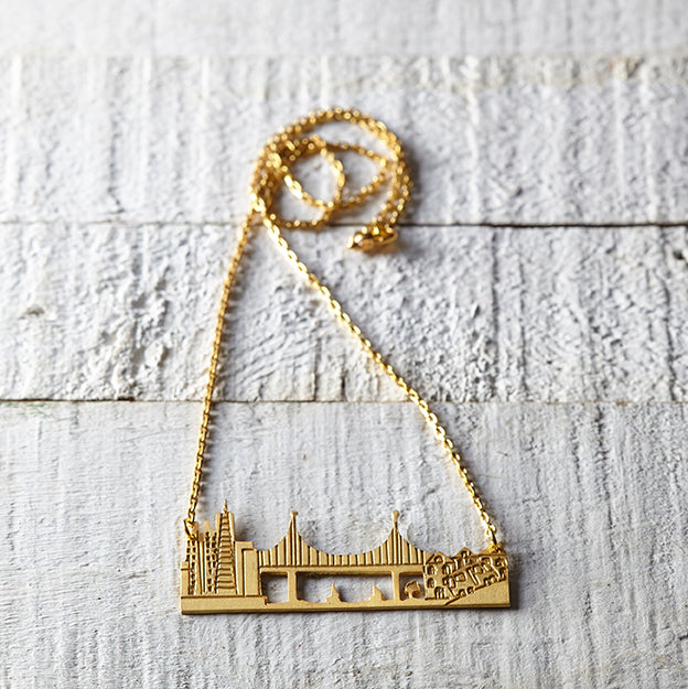 San Francisco Skyline chain necklace