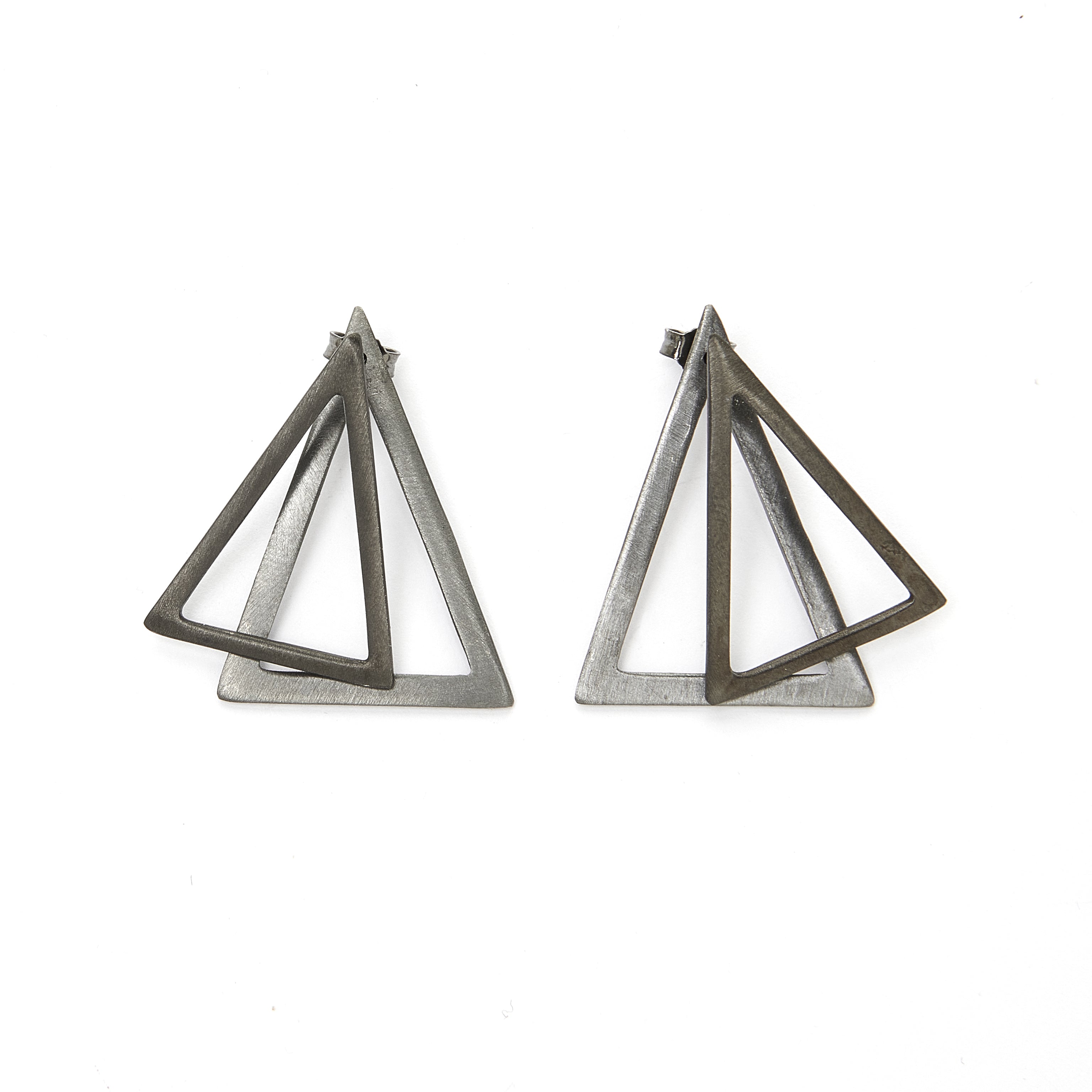 Straight Triangle Ear Jacket Earrings