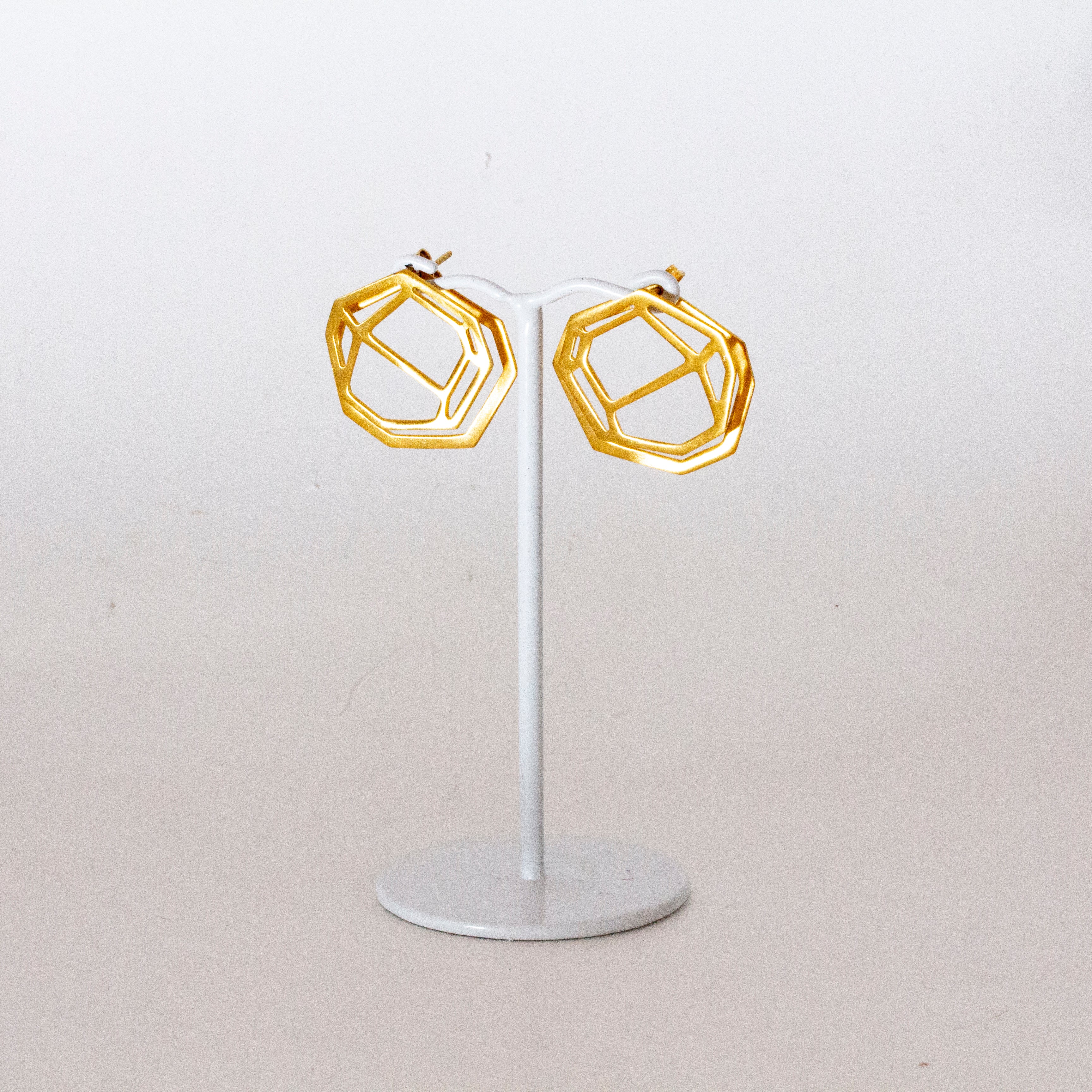 Logo ear jacket earrings