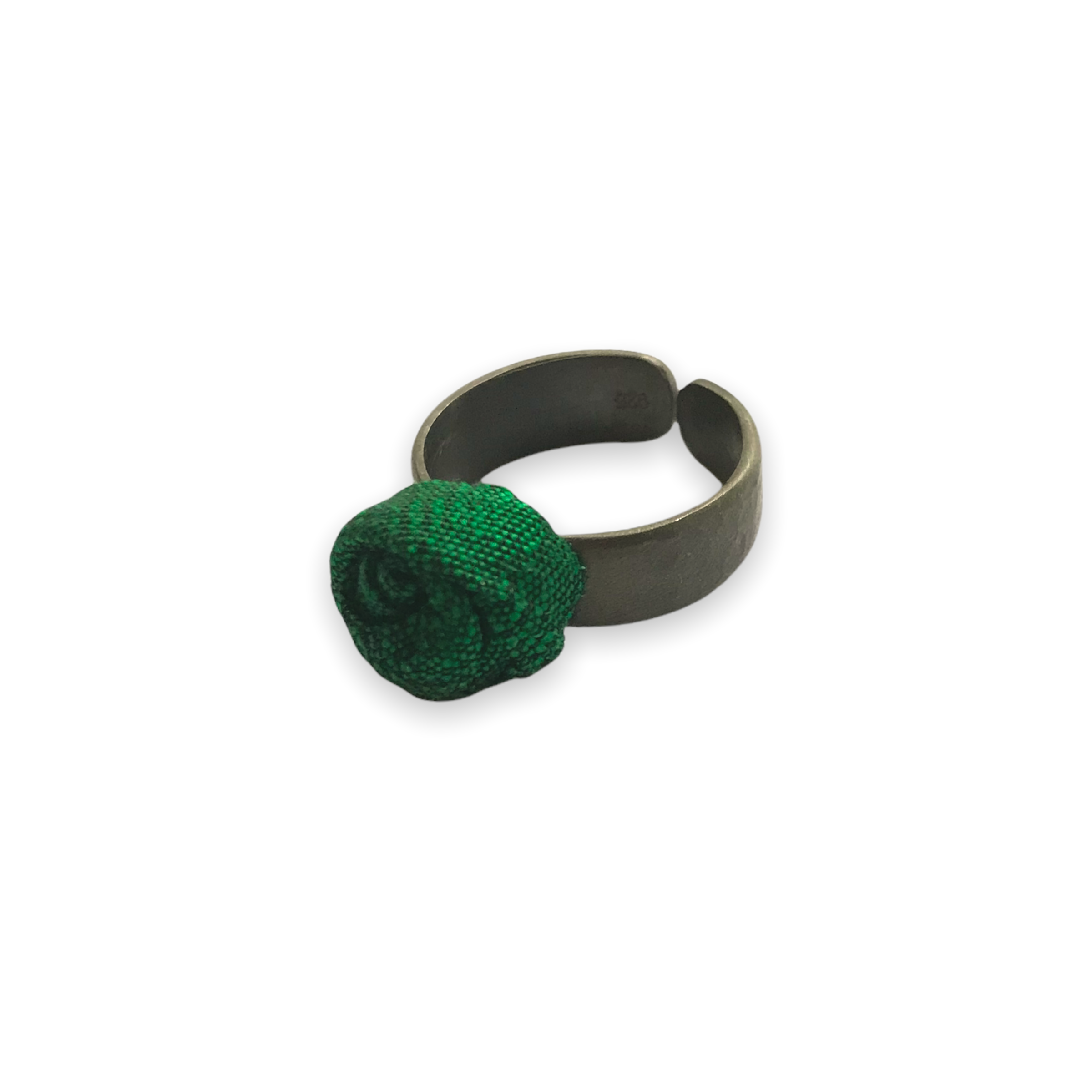 Silver Adjustable Flower Ring M