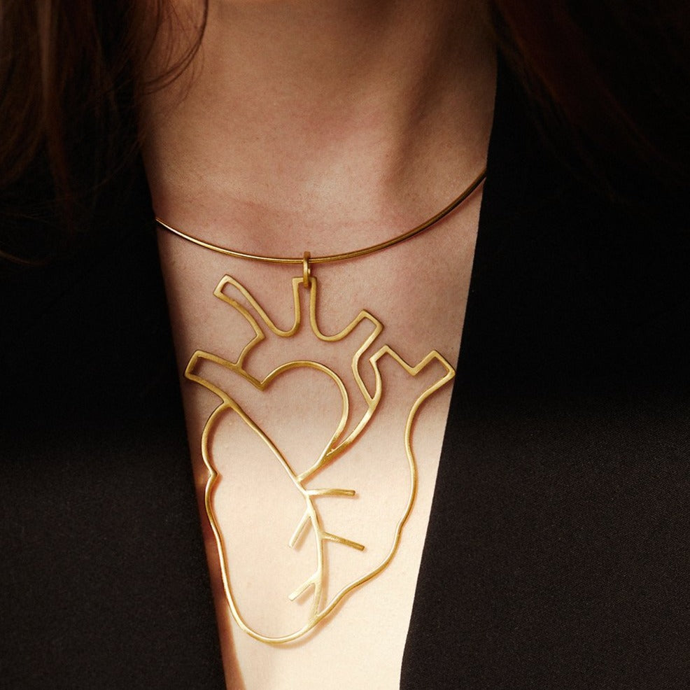 Human Heart Collar Necklace