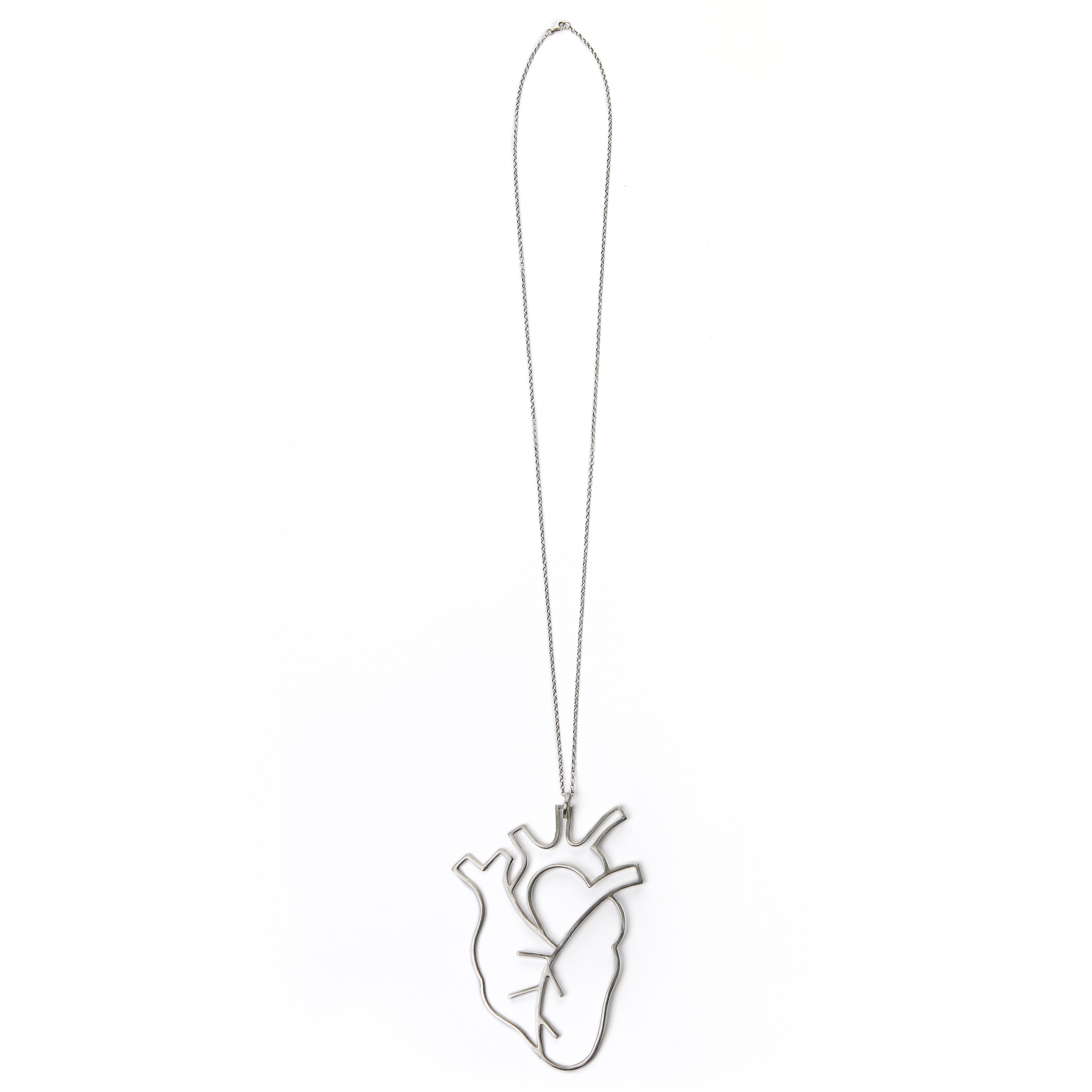 Human heart chain necklace