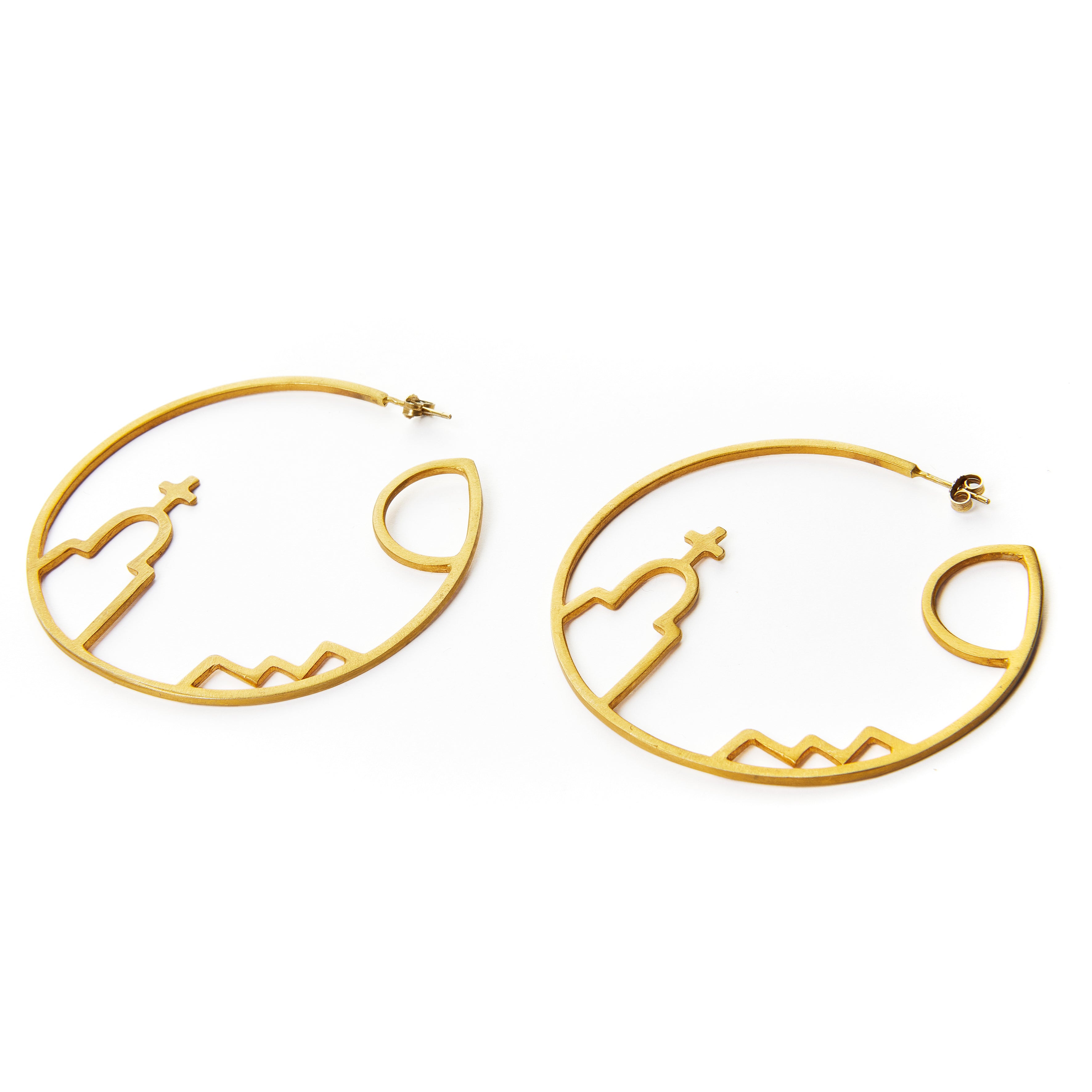 Greek Summer Hoop Earrings